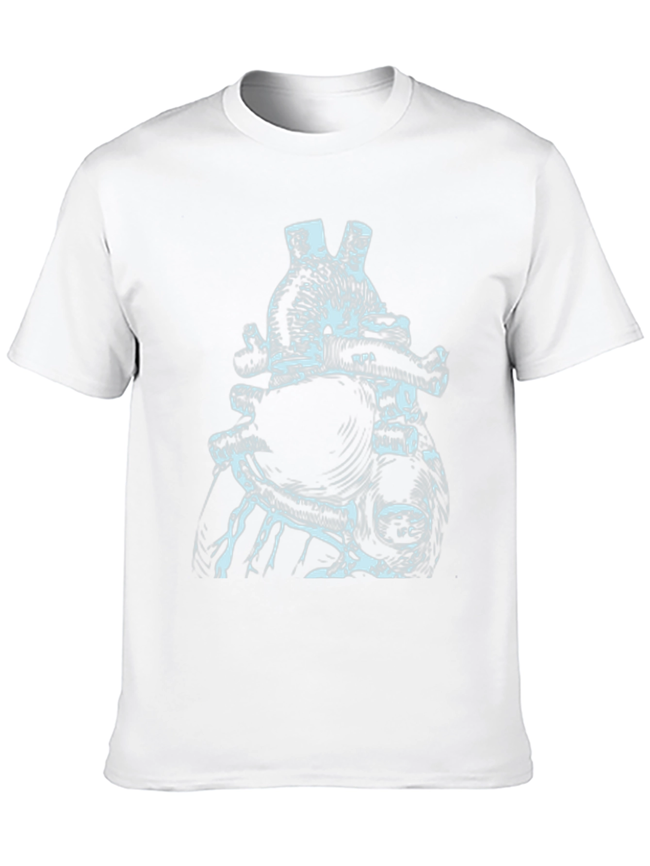 Anatomical Heart Print Black T-Shirt