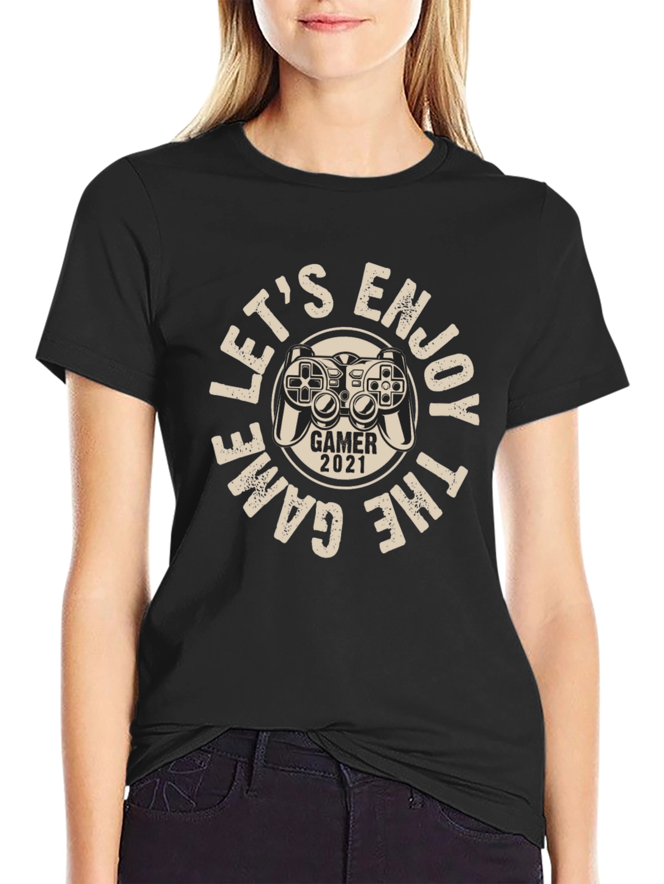Lets Enjoy the Game T-Shirt - Gamer 2021