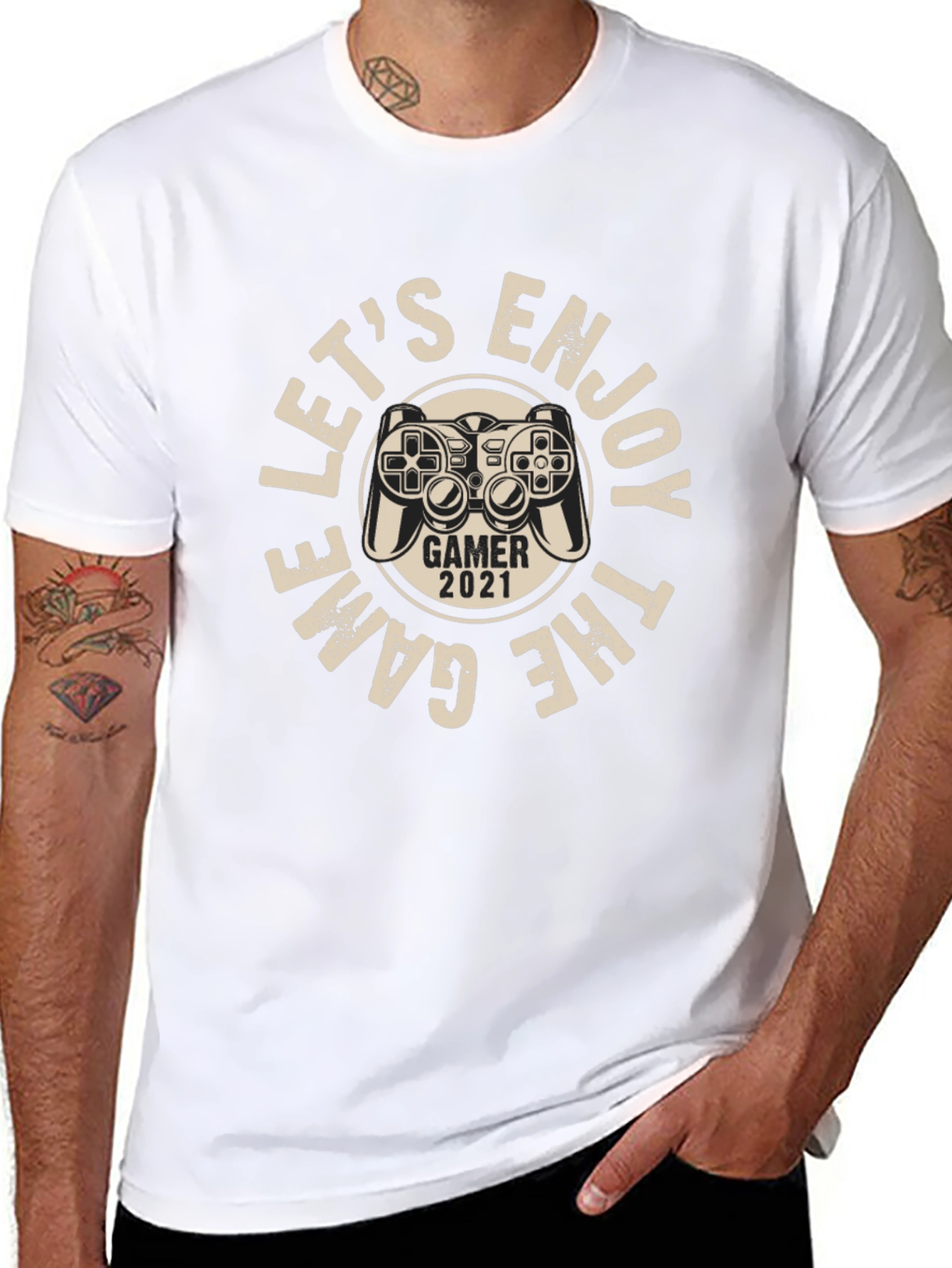Lets Enjoy the Game T-Shirt - Gamer 2021