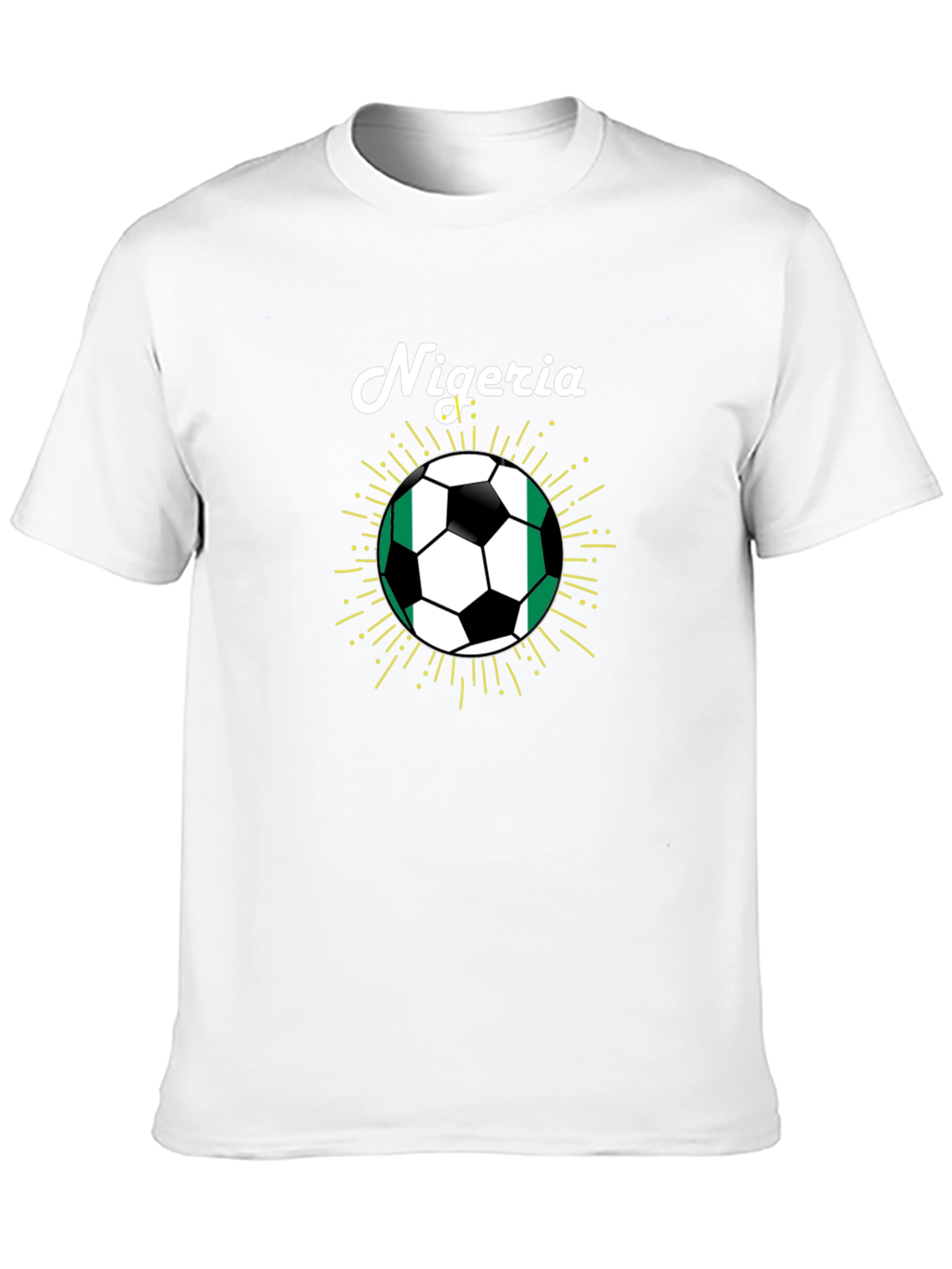 Nigeria Soccer Ball T-Shirt - Black