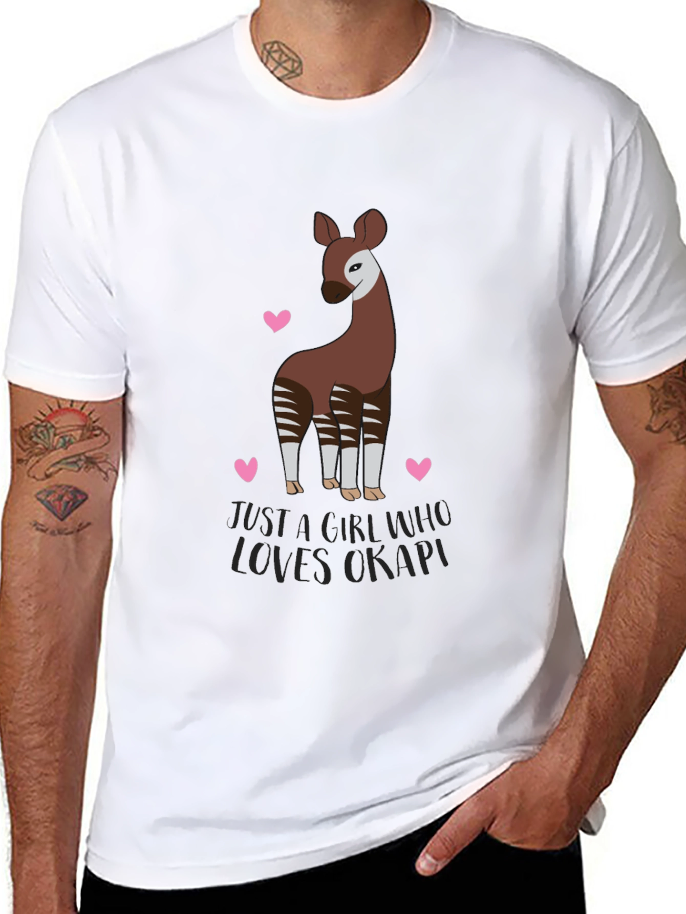 Okapi Lover T-Shirt - Cute Animal Graphic Tee