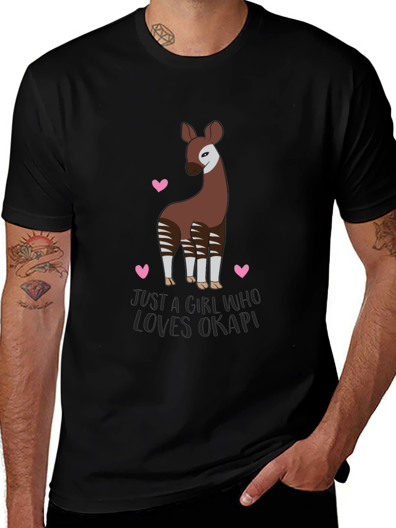 Okapi Lover T-Shirt - Cute Animal Graphic Tee