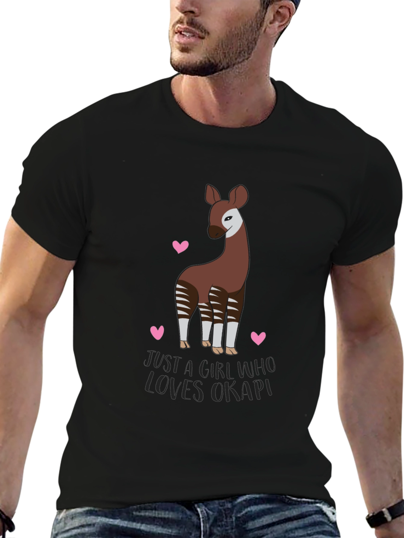 Okapi Lover T-Shirt - Cute Animal Graphic Tee