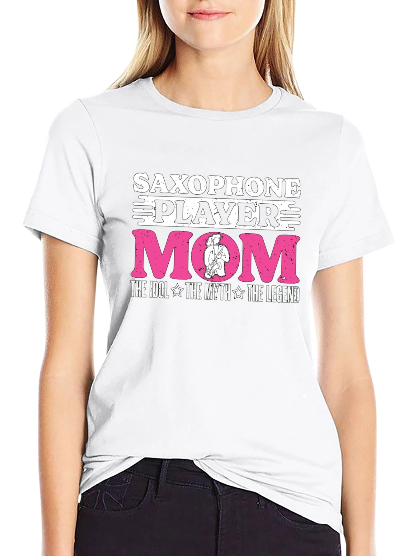 Saxophone Player Mom T-Shirt: Idol Myth Legend