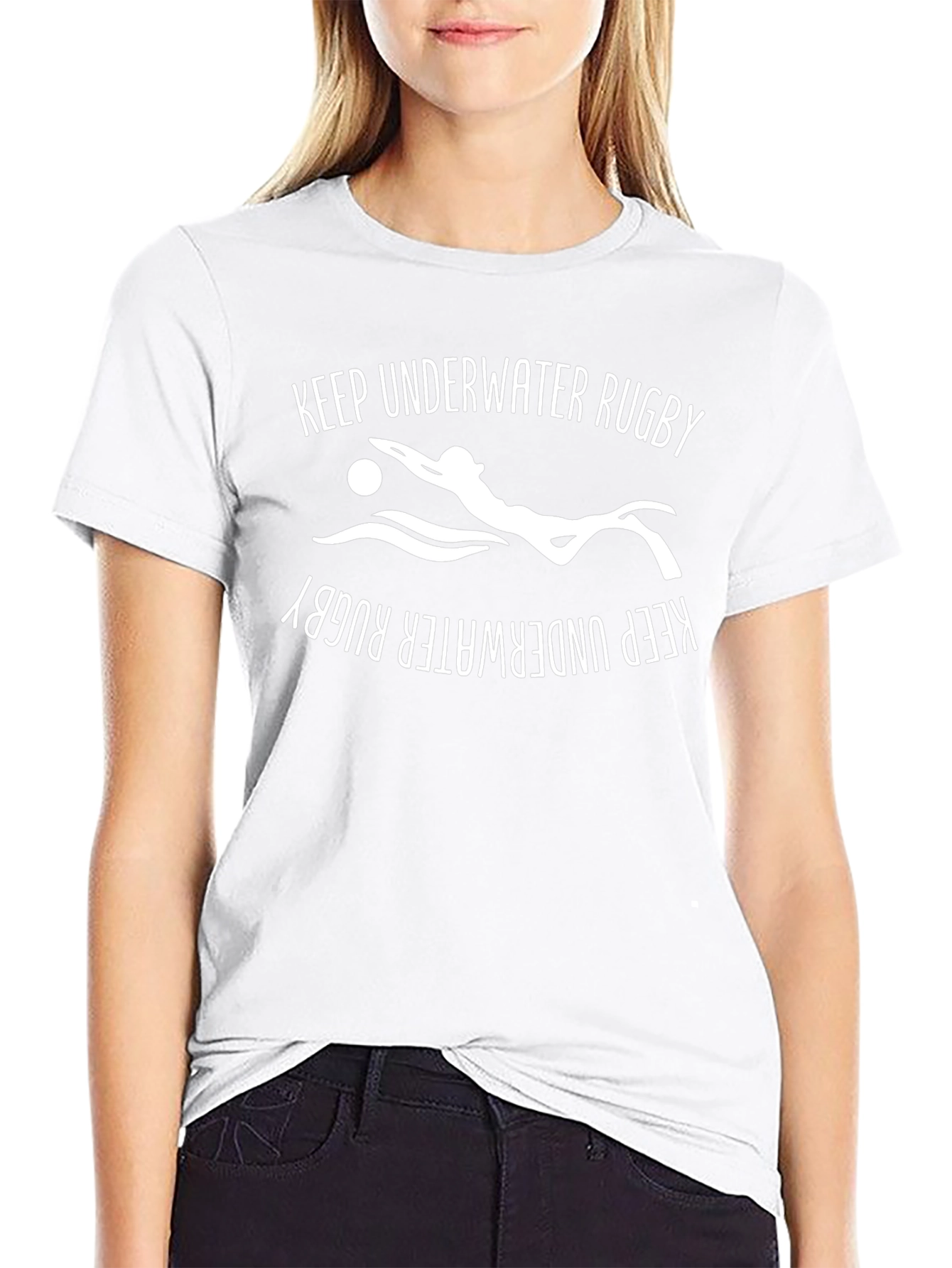 Keep Underwater Rugby Black T-Shirt