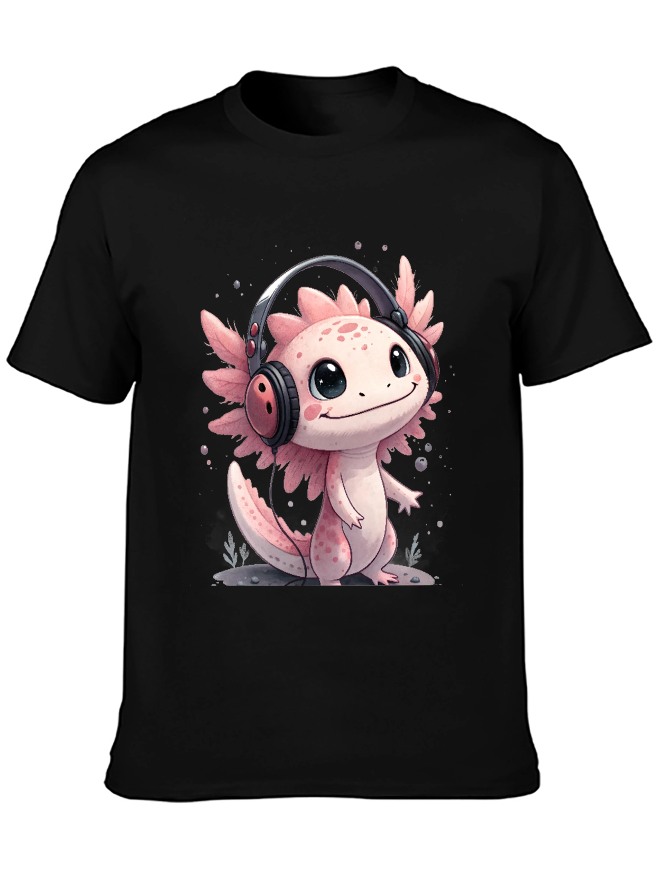 Axolotl Headphones T-Shirt - Cute Gamer Tee