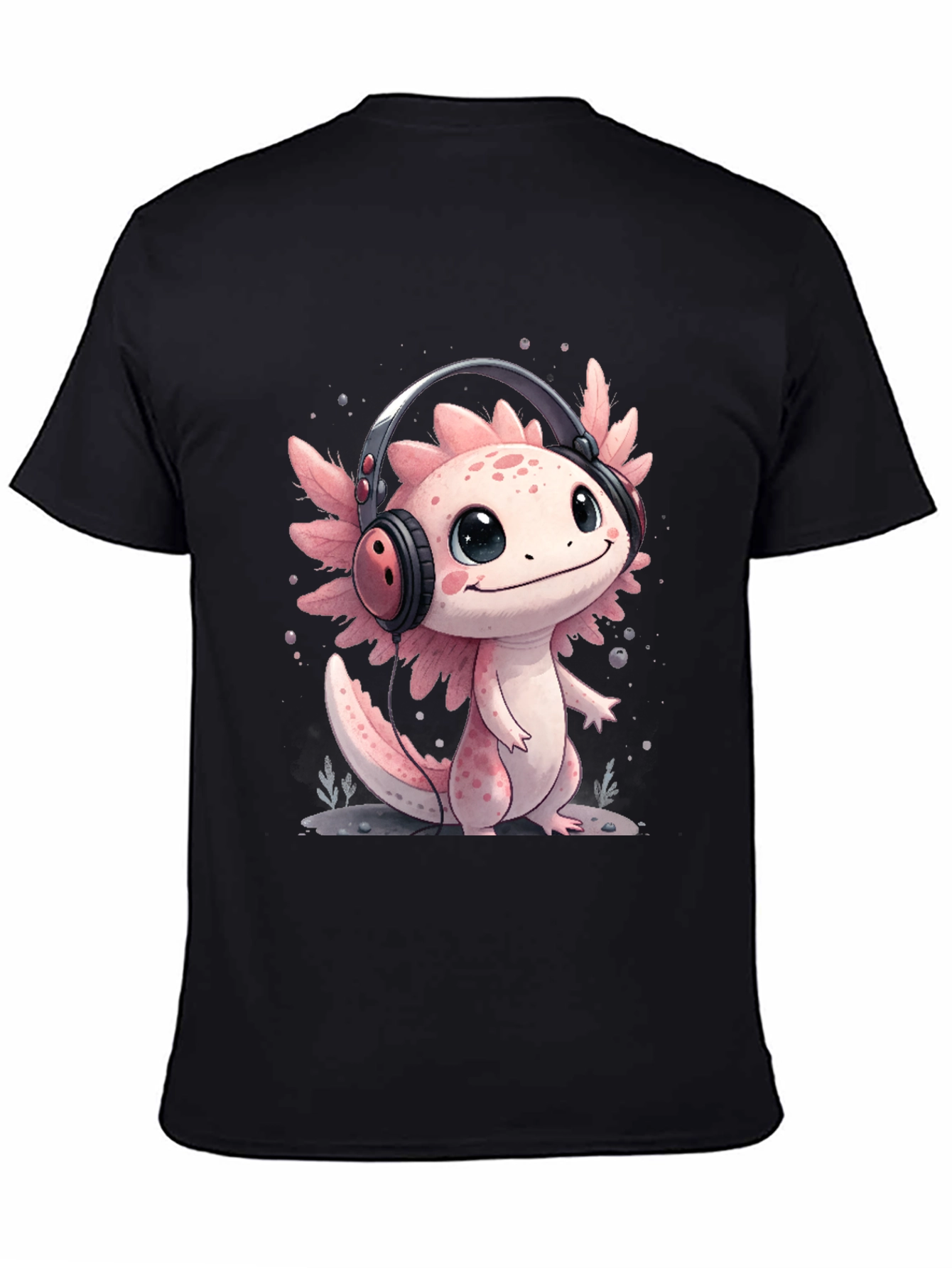 Axolotl Headphones T-Shirt - Cute Gamer Tee