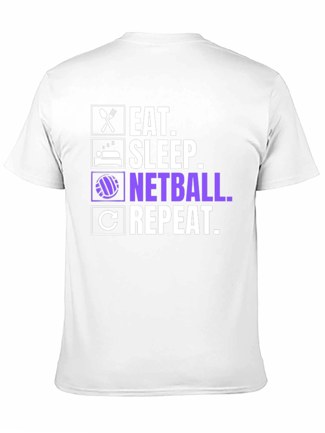 Eat Sleep Netball Repeat Graphic T-Shirt