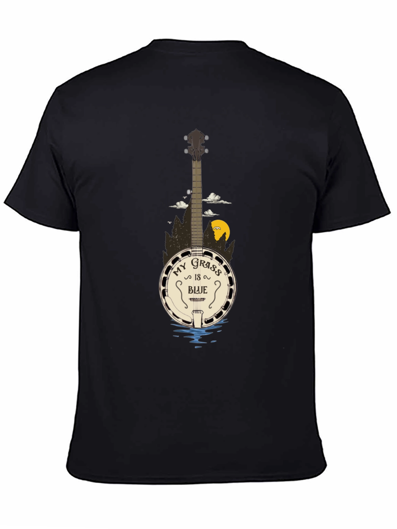 My Grass Is Blue Banjo Graphic T-Shirt