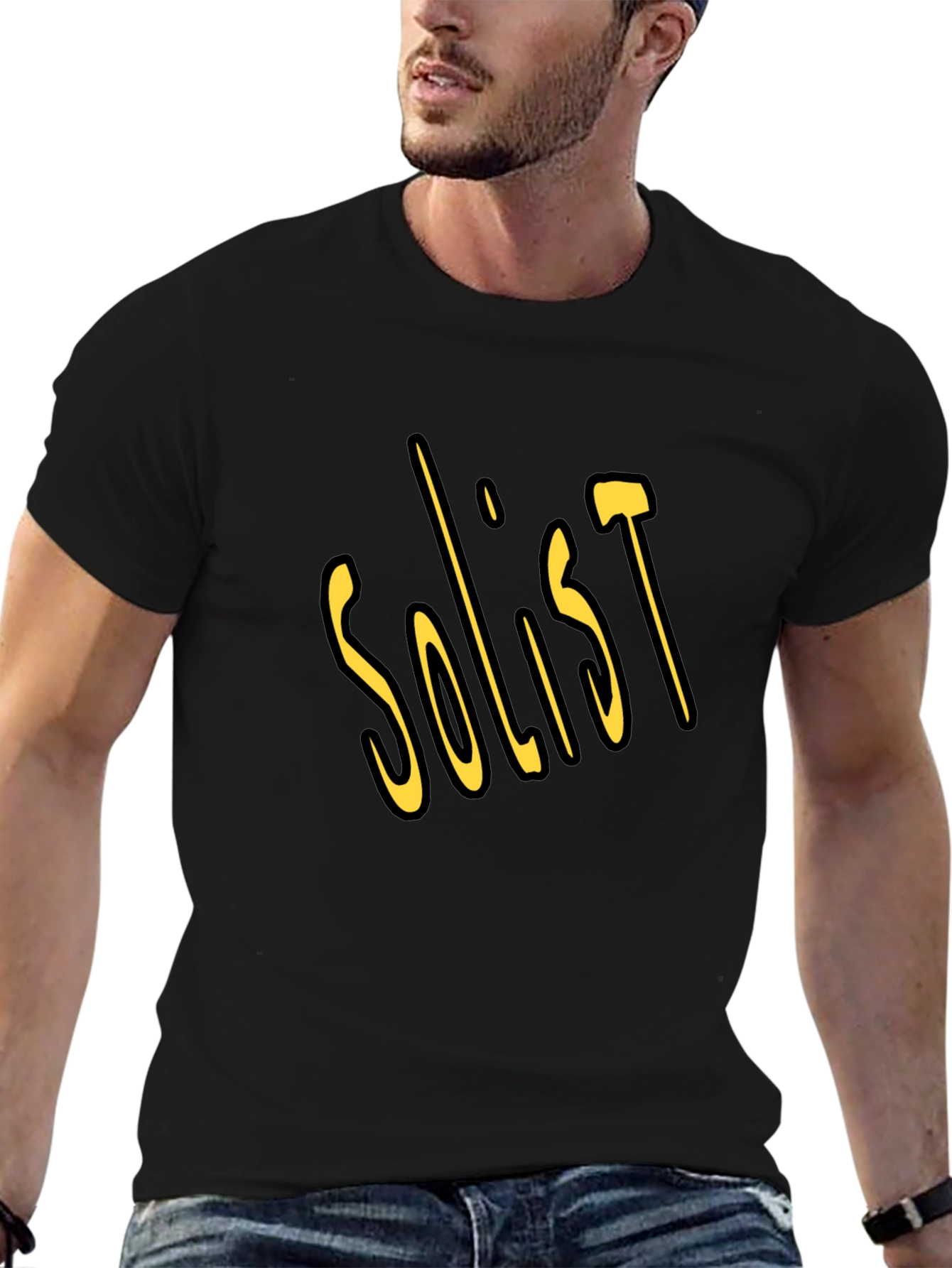 Soloist Graphic Tee - Soft Black Cotton T-Shirt