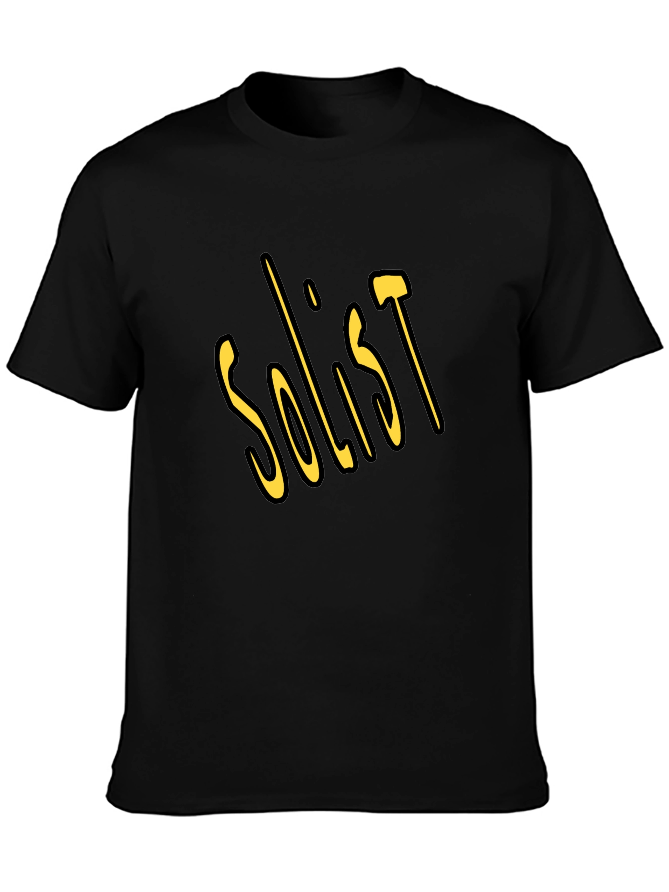 Soloist Graphic Tee - Soft Black Cotton T-Shirt