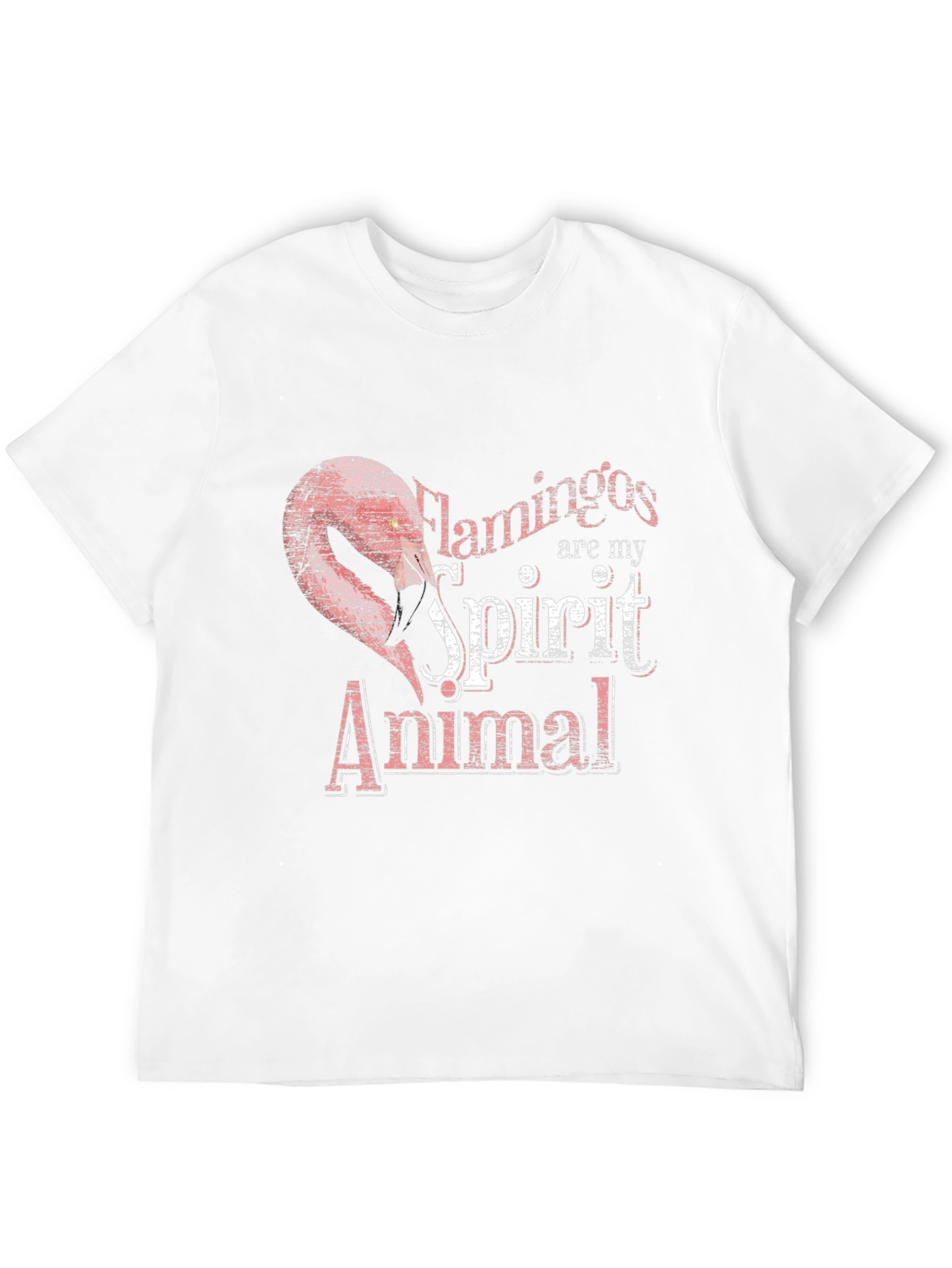 Flamingo Spirit Animal Graphic Tee - Black