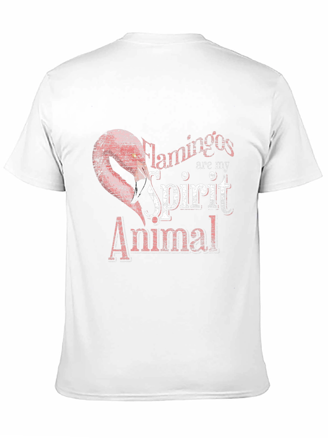 Flamingo Spirit Animal Graphic Tee - Black