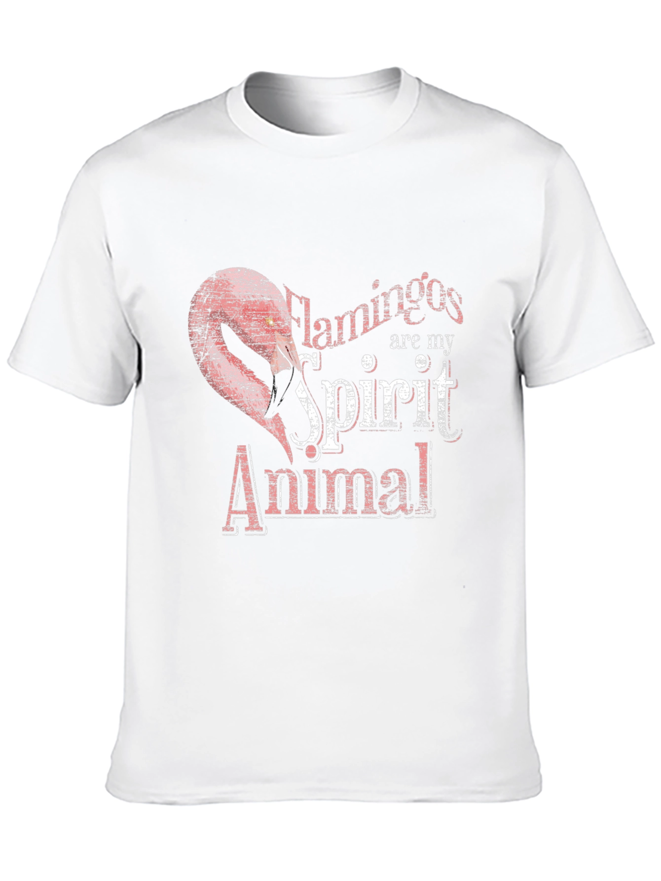 Flamingo Spirit Animal Graphic Tee - Black