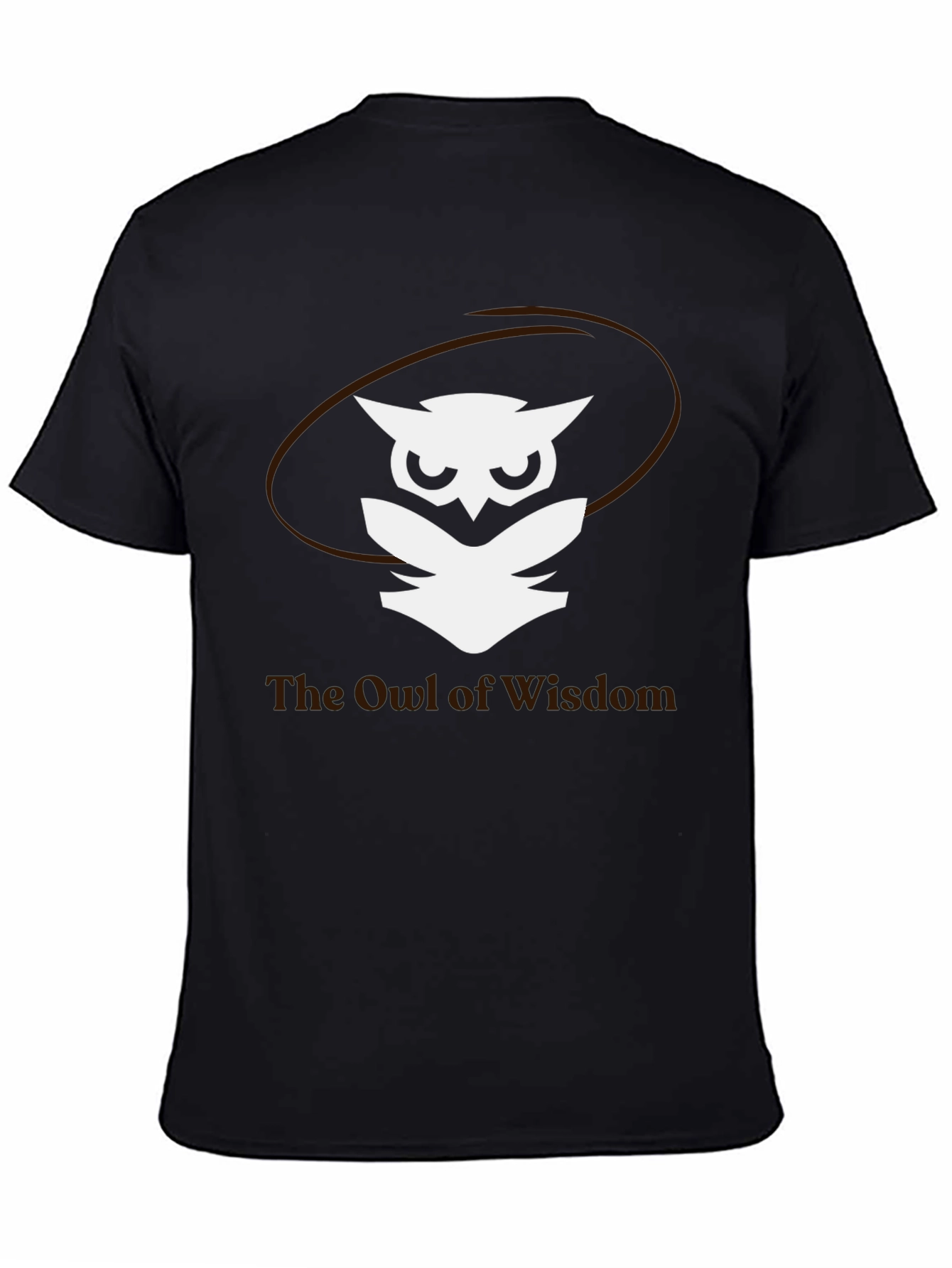 The Owl of Wisdom Graphic T-Shirt - Black