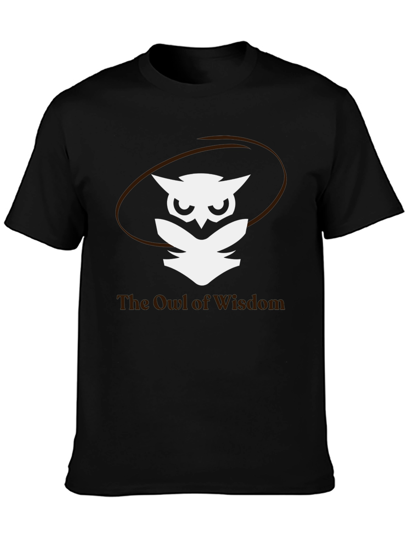 The Owl of Wisdom Graphic T-Shirt - Black