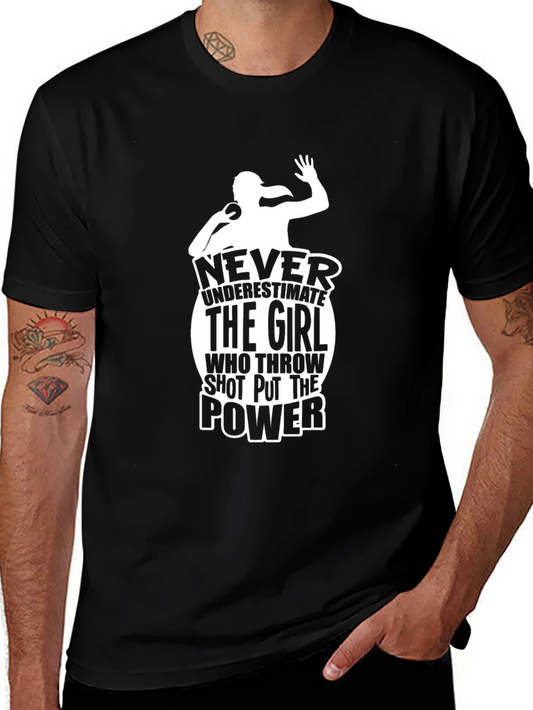 Shot Put Girl Power T-Shirt - Black