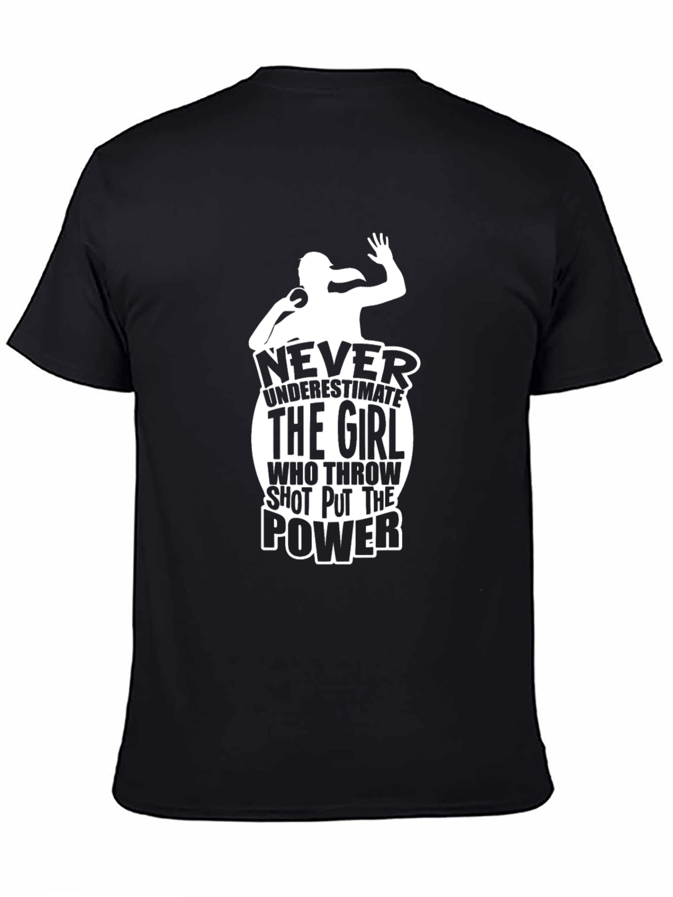 Shot Put Girl Power T-Shirt - Black