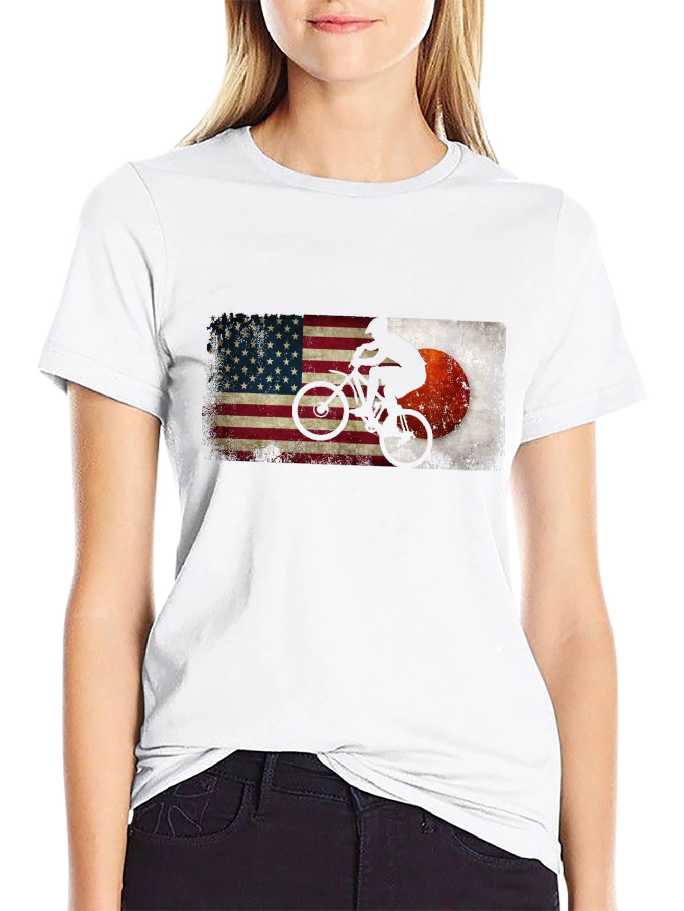 USA Japan MTB Rider T-Shirt
