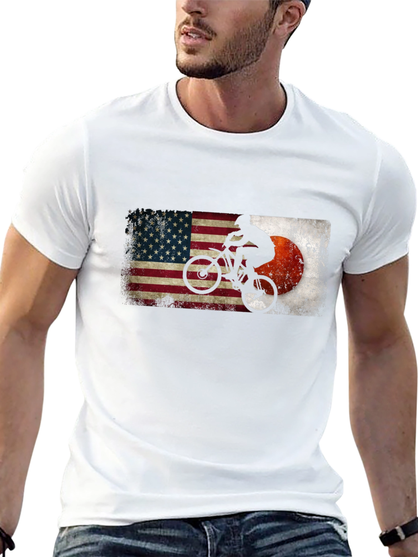USA Japan MTB Rider T-Shirt