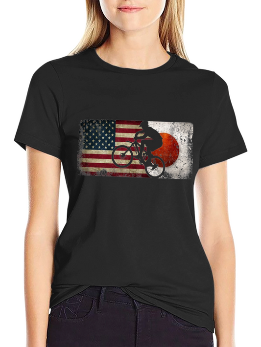 USA Japan MTB Rider T-Shirt