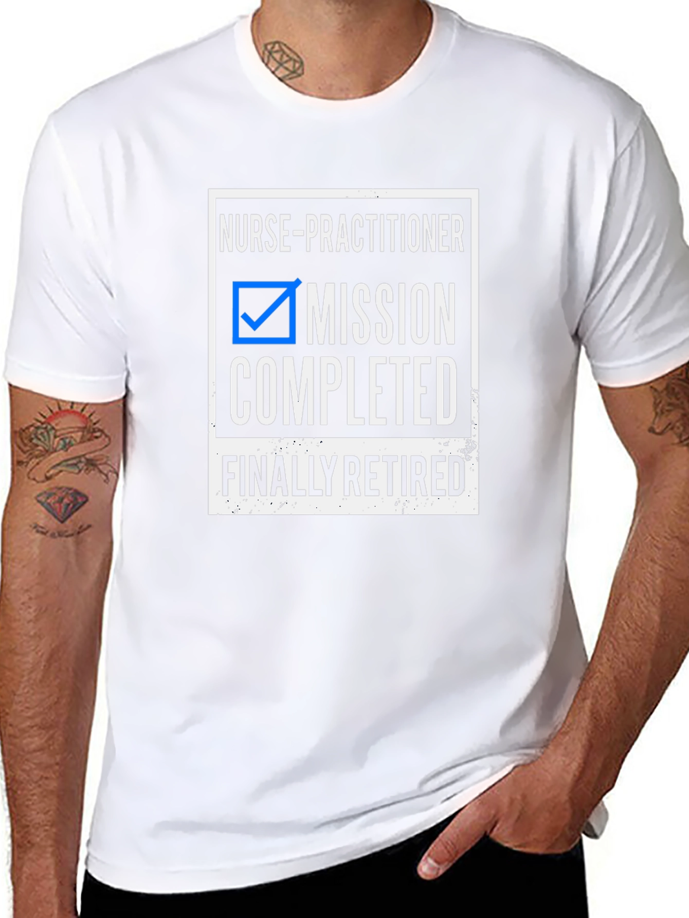 Nurse Practitioner Retired T-Shirt - Mission Completed Tee