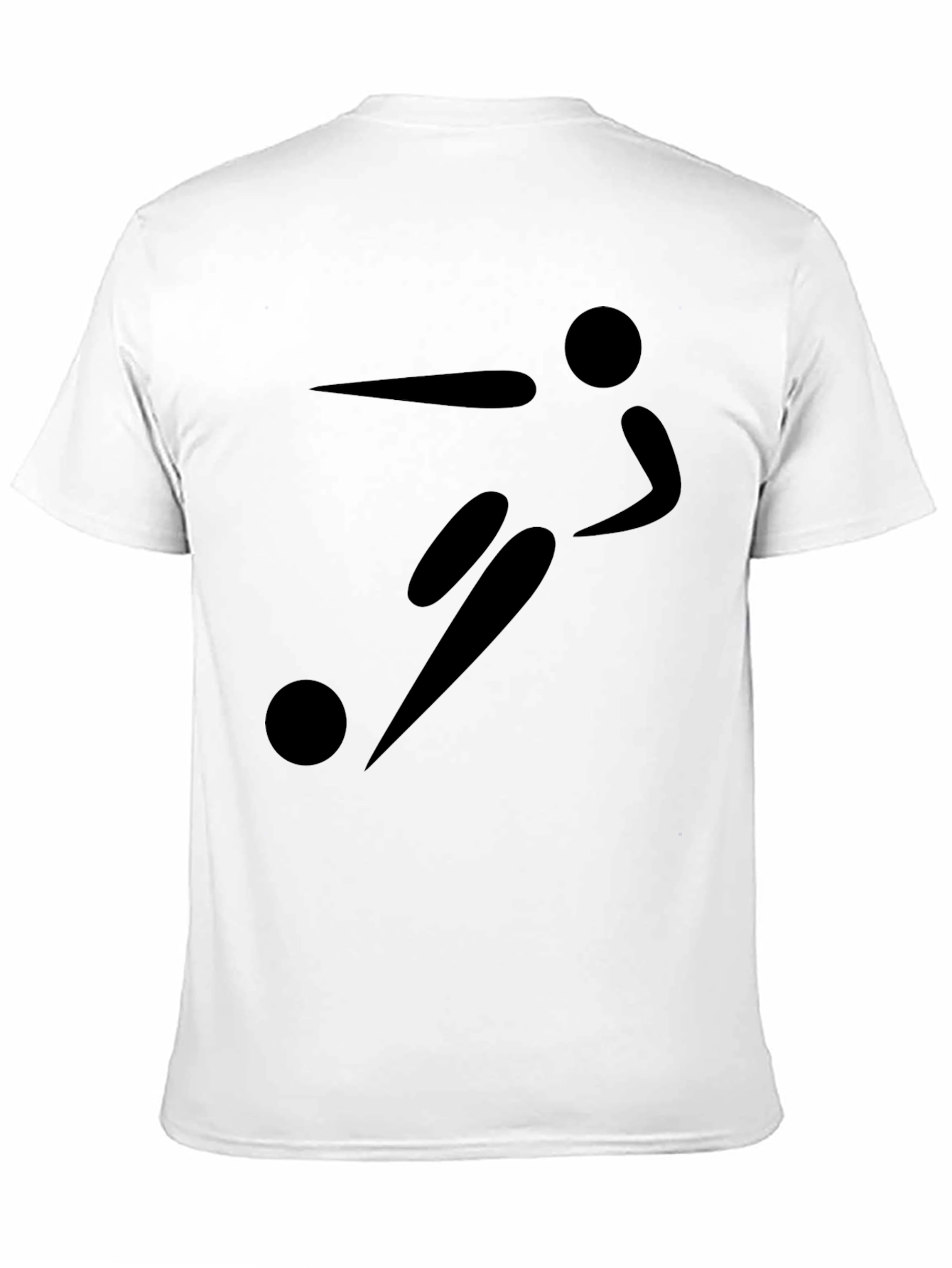 Mens Black Soccer Player Graphic T-Shirt