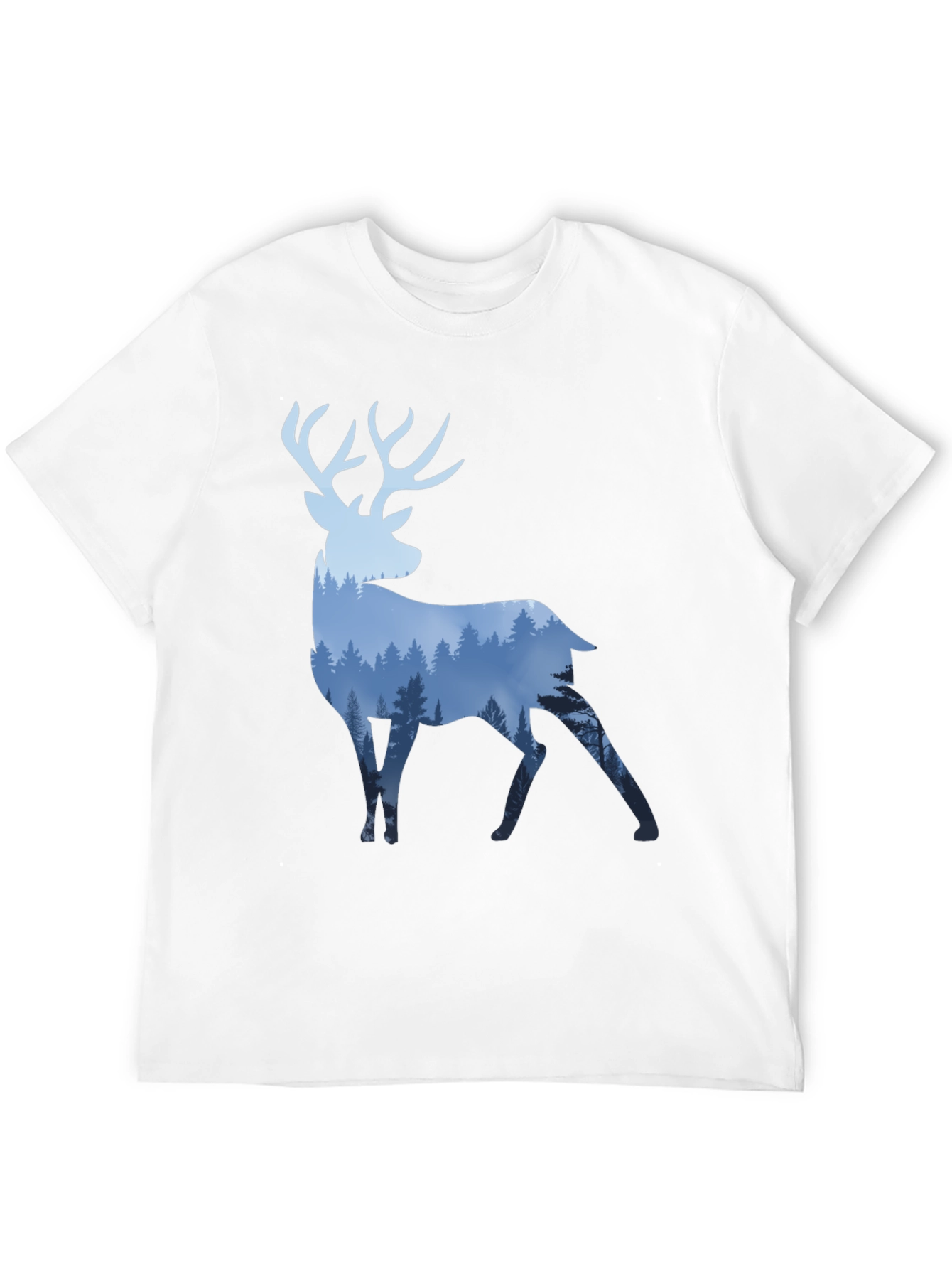 Deer Forest Graphic Tee - Mens Black T-Shirt