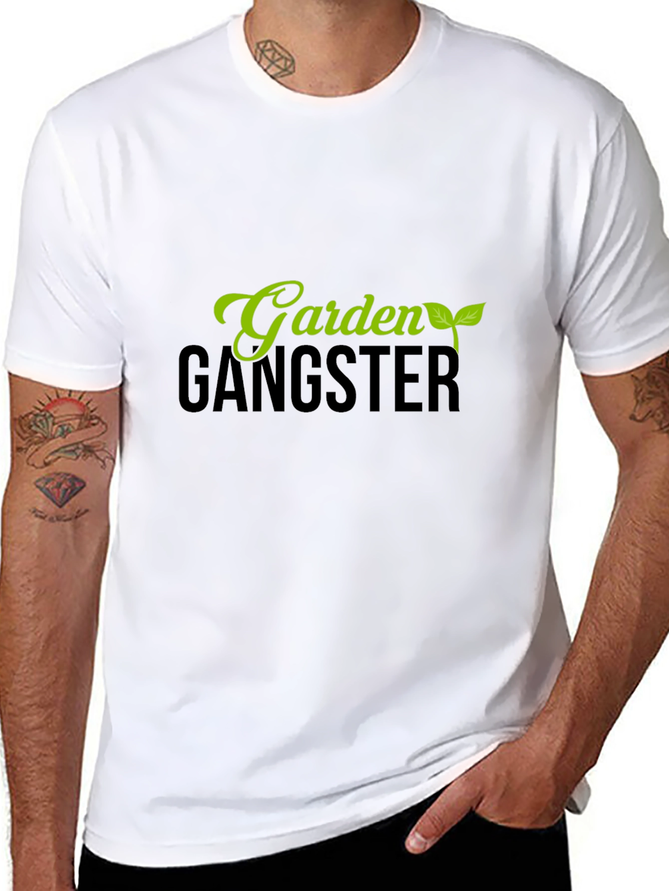 Garden Gangster Black T-Shirt - Urban Gardening Style