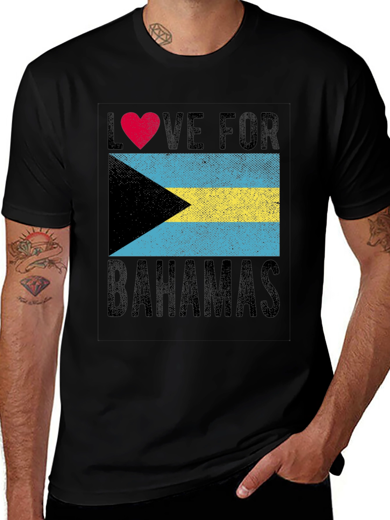 Love for Bahamas T-Shirt Black