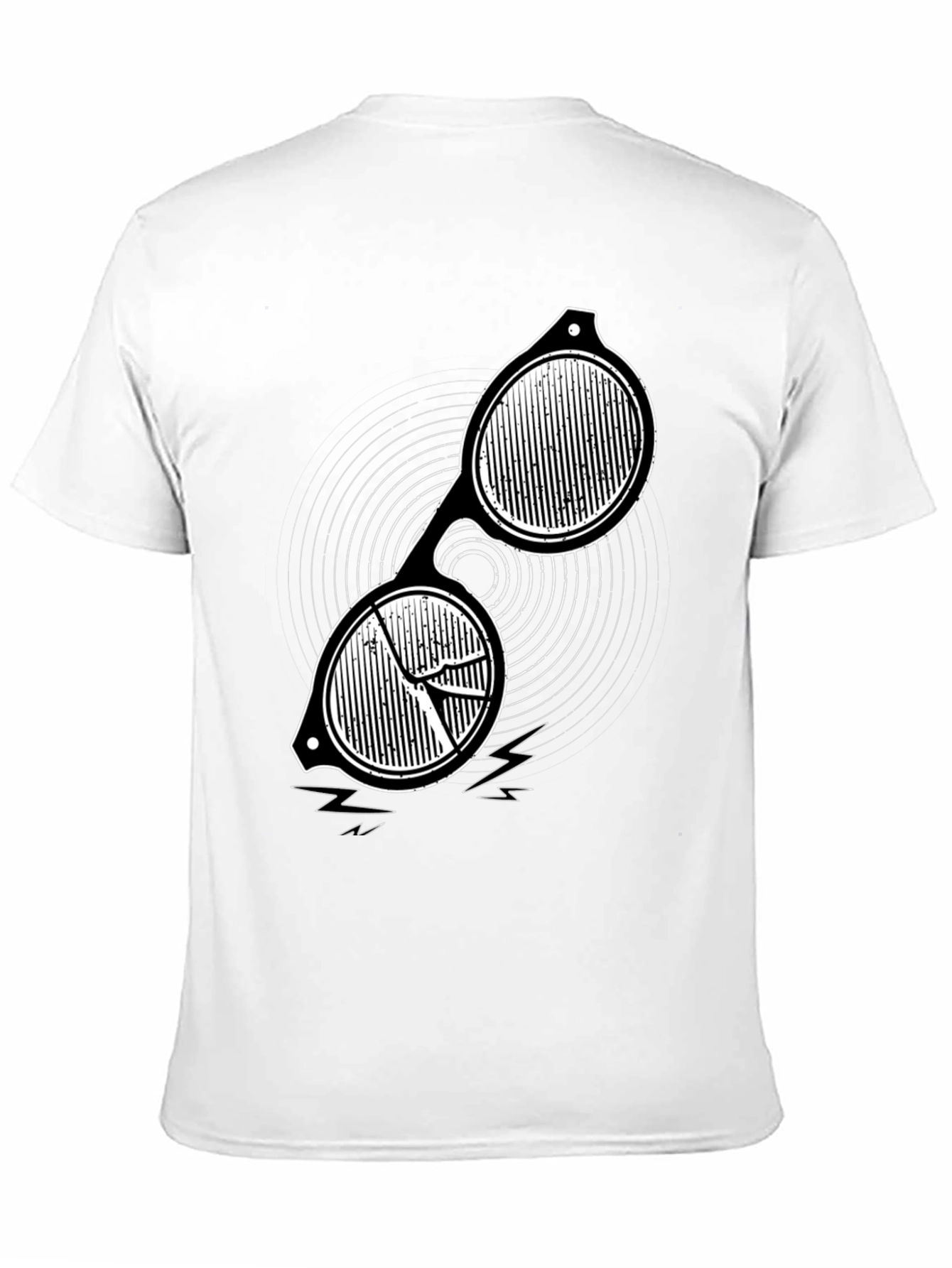 Abstract Sunglasses Graphic Tee - Black