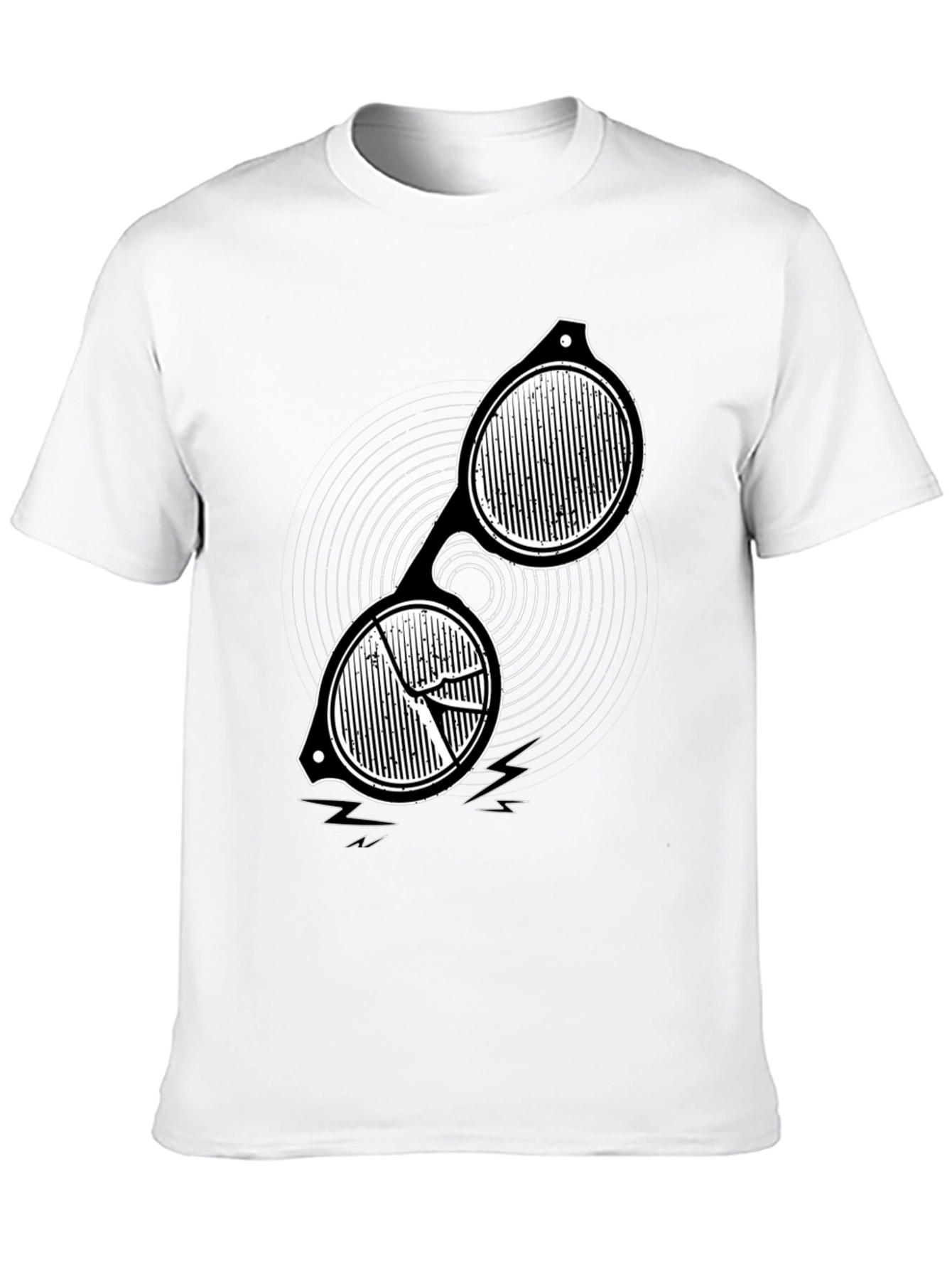 Abstract Sunglasses Graphic Tee - Black