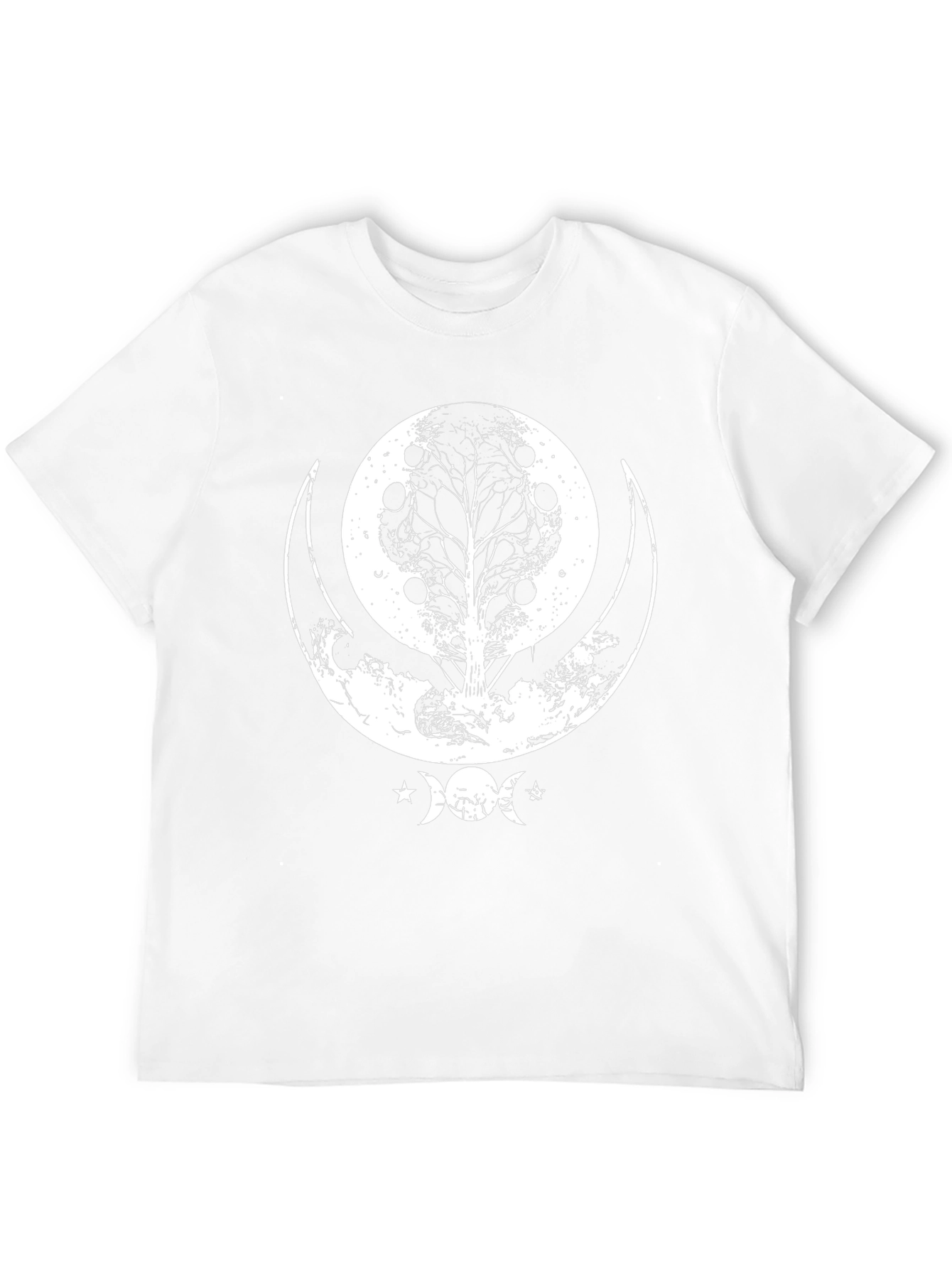 Celestial Tree Moon T-Shirt - Black Graphic Tee