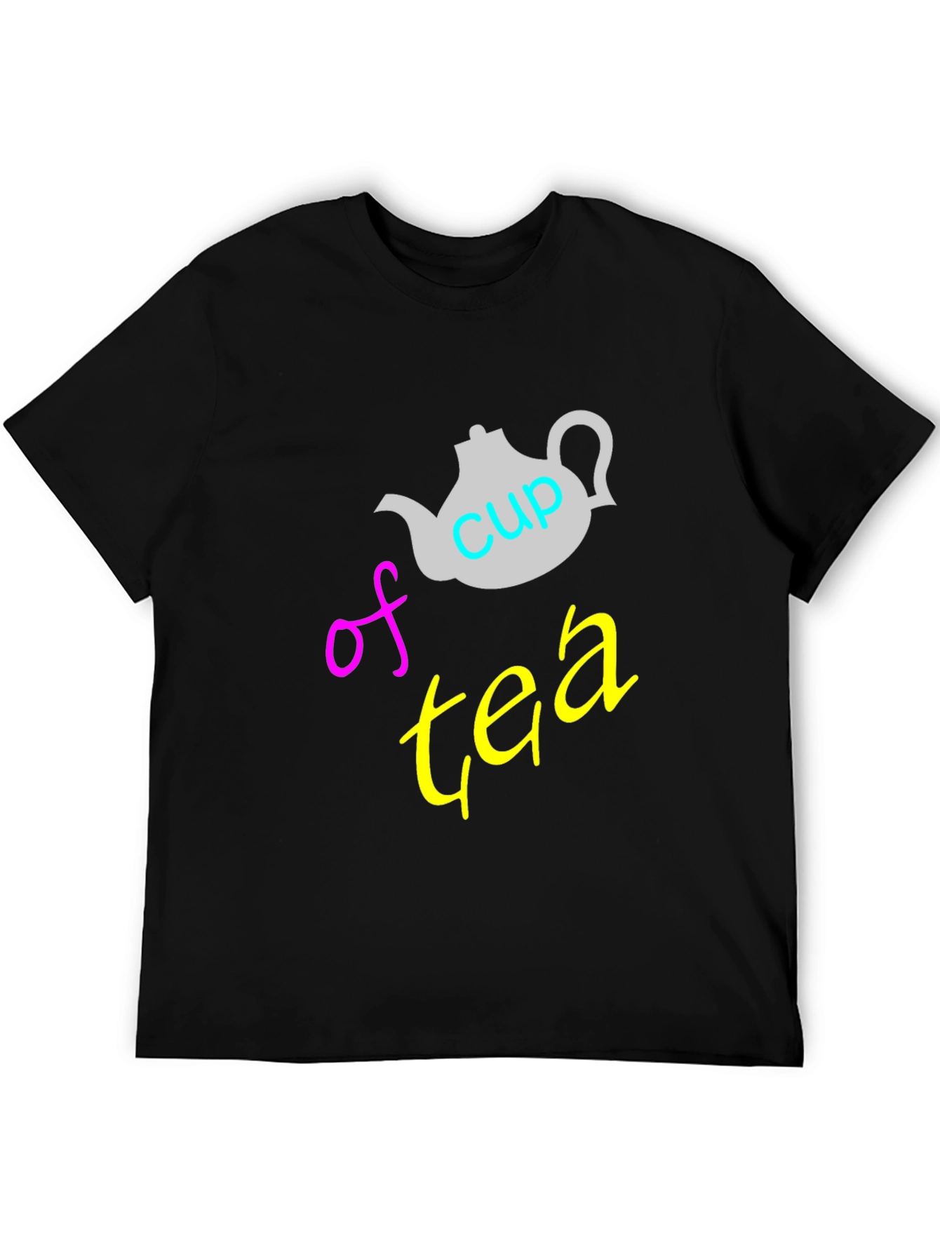 Cup of Tea T-Shirt - Black Unique Graphic Tee