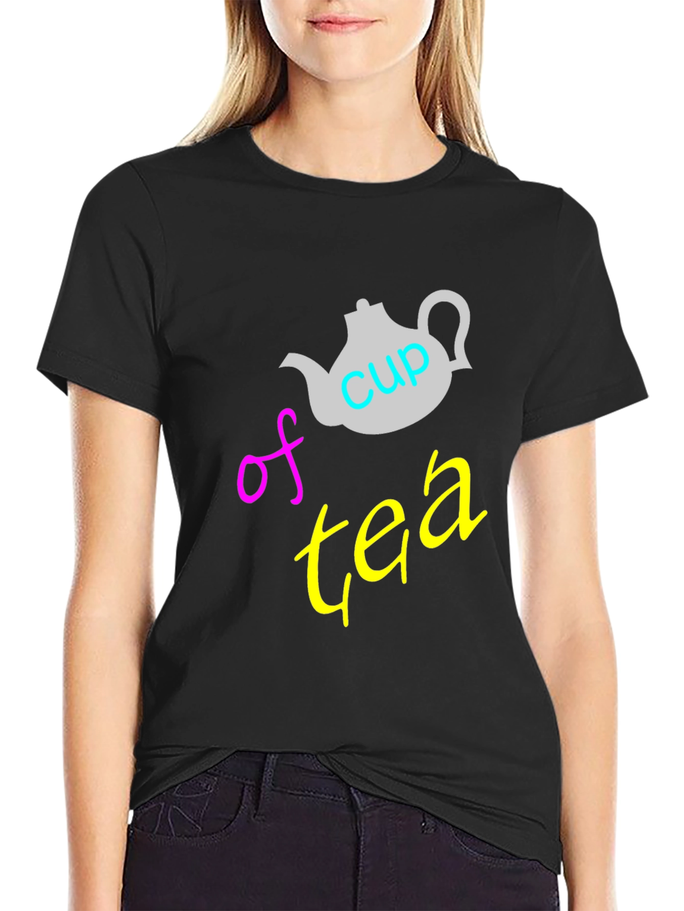 Cup of Tea T-Shirt - Black Unique Graphic Tee