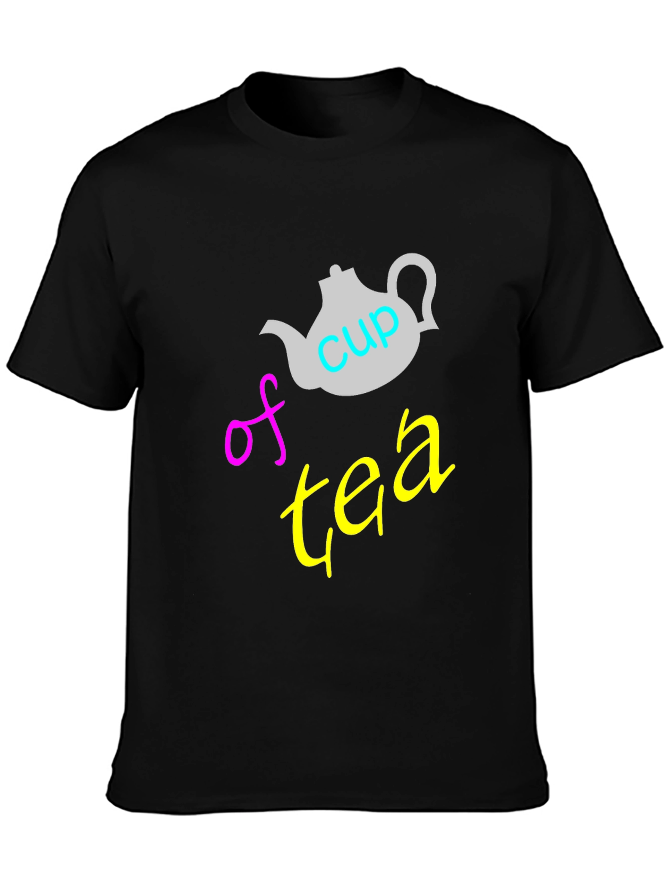 Cup of Tea T-Shirt - Black Unique Graphic Tee