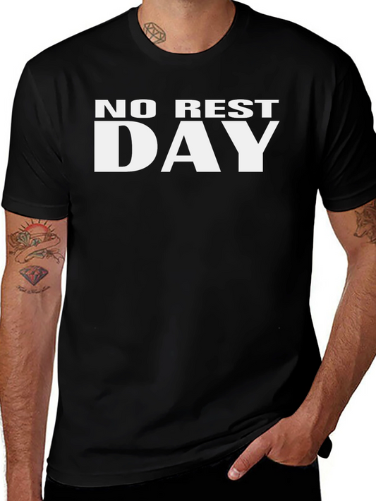 No Rest Day Black Graphic Tee
