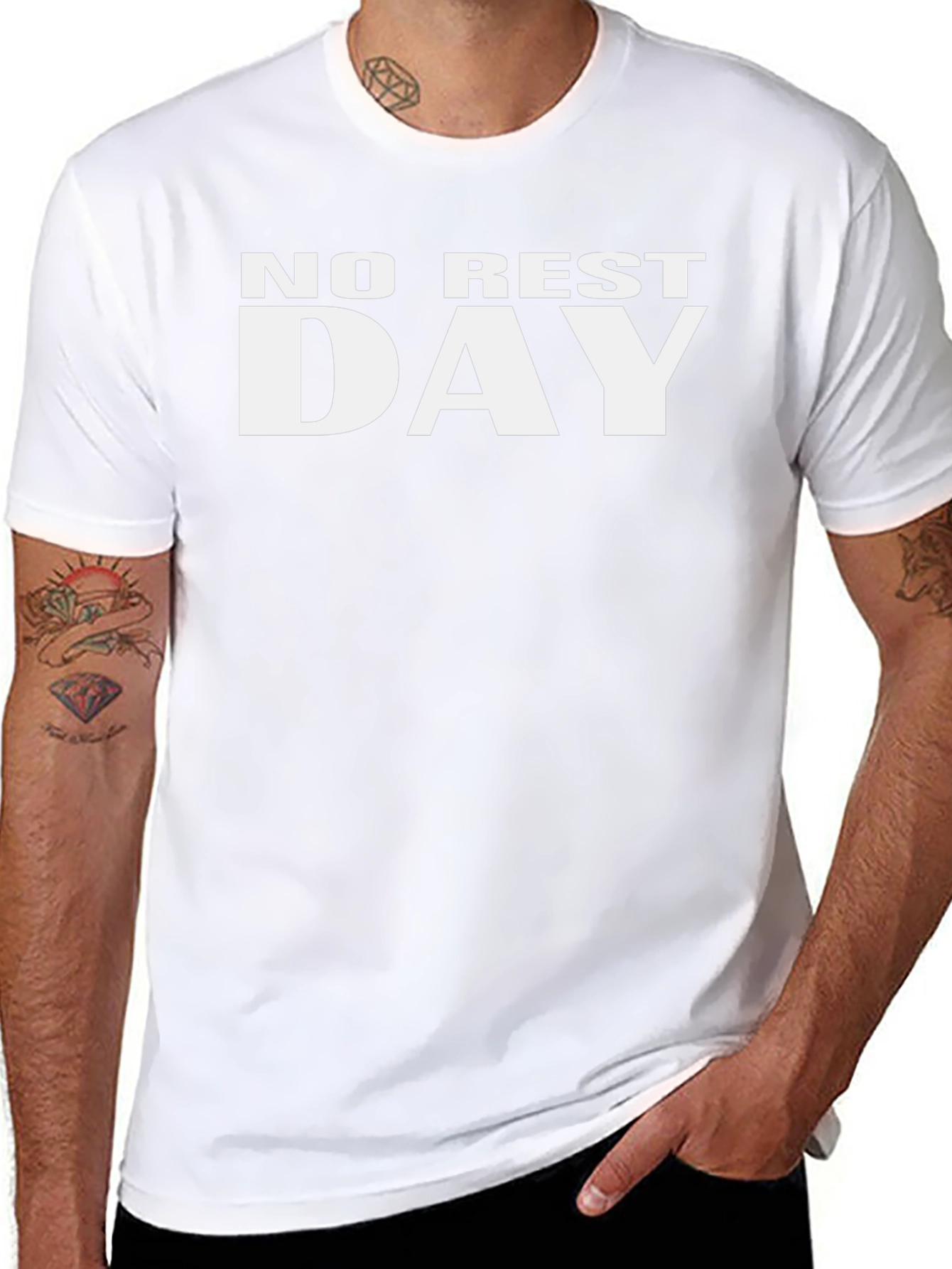No Rest Day Black Graphic Tee