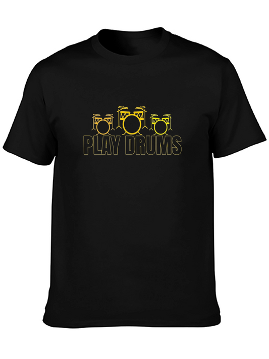 Play Drums Black Tee