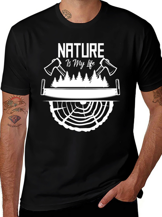 Nature is My Life T-Shirt - Lumberjack Tee