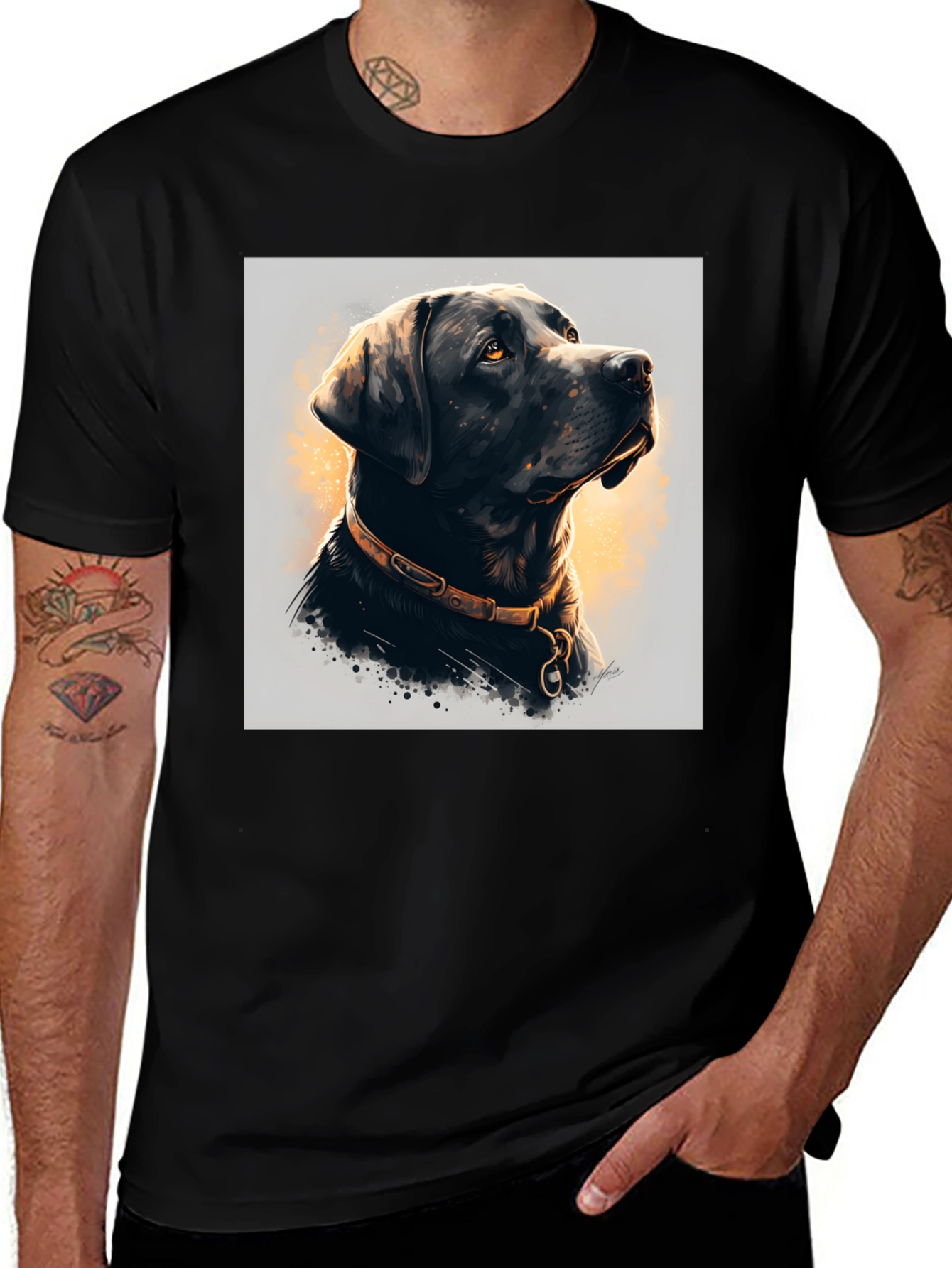 Black Lab Portrait T-Shirt