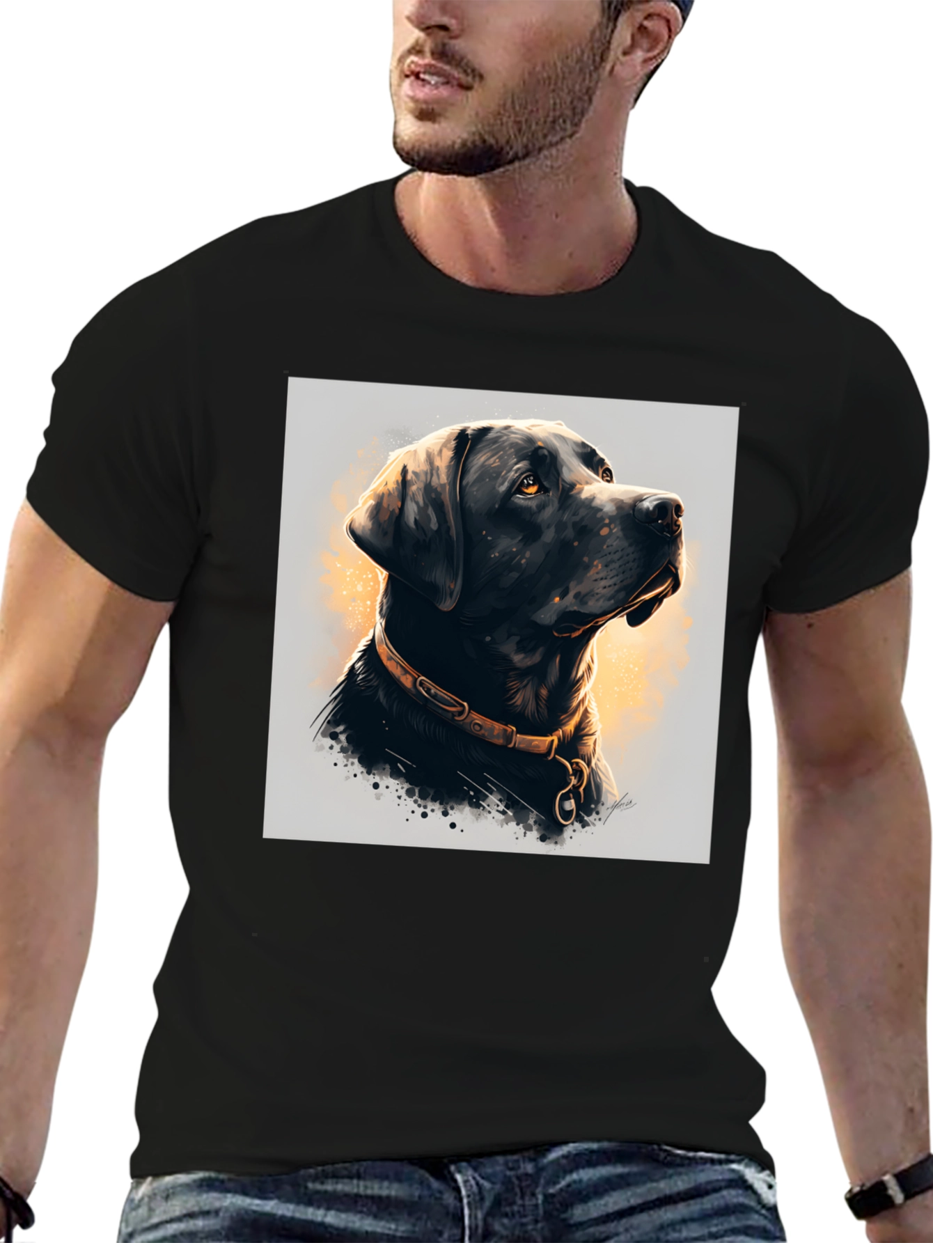 Black Lab Portrait T-Shirt