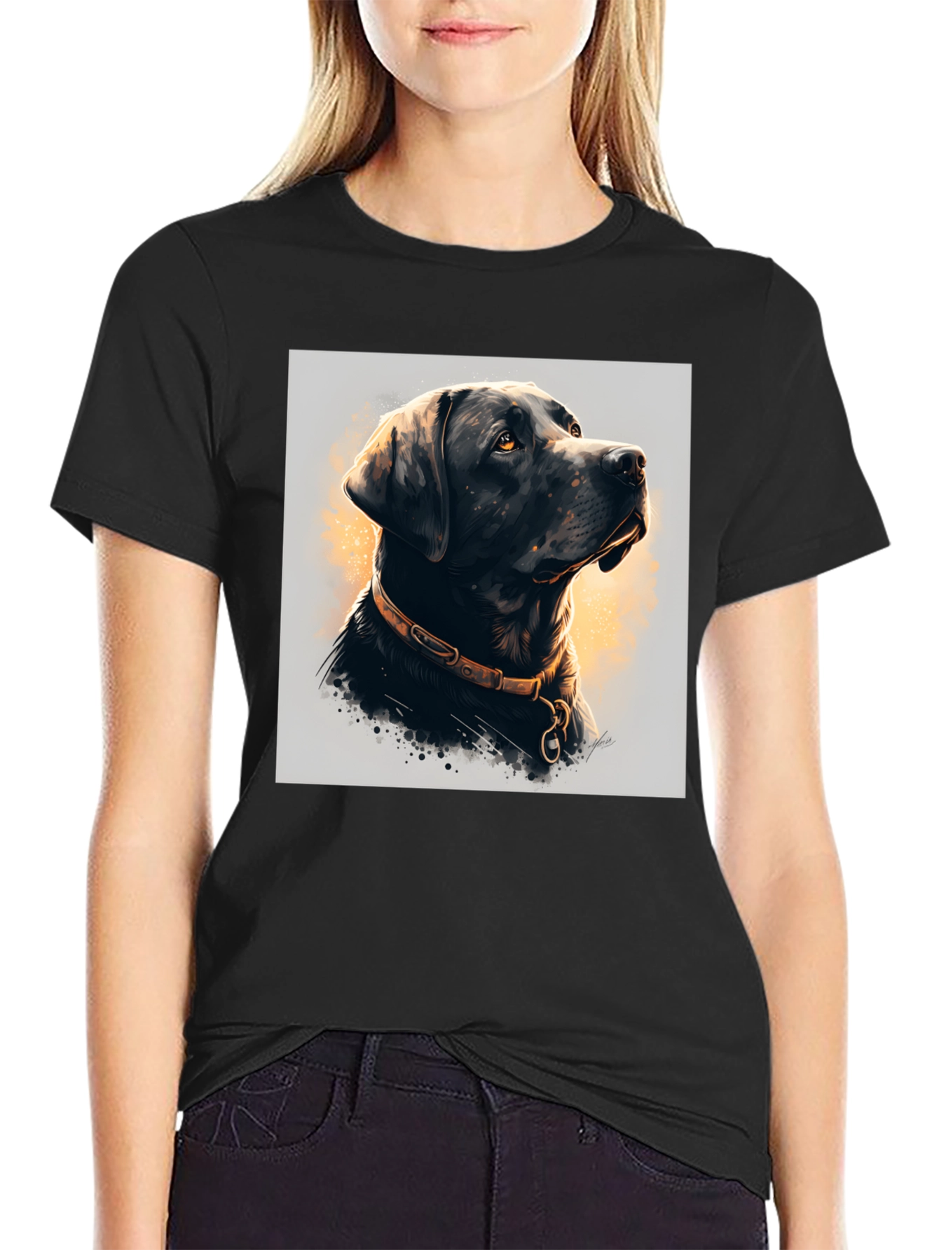 Black Lab Portrait T-Shirt