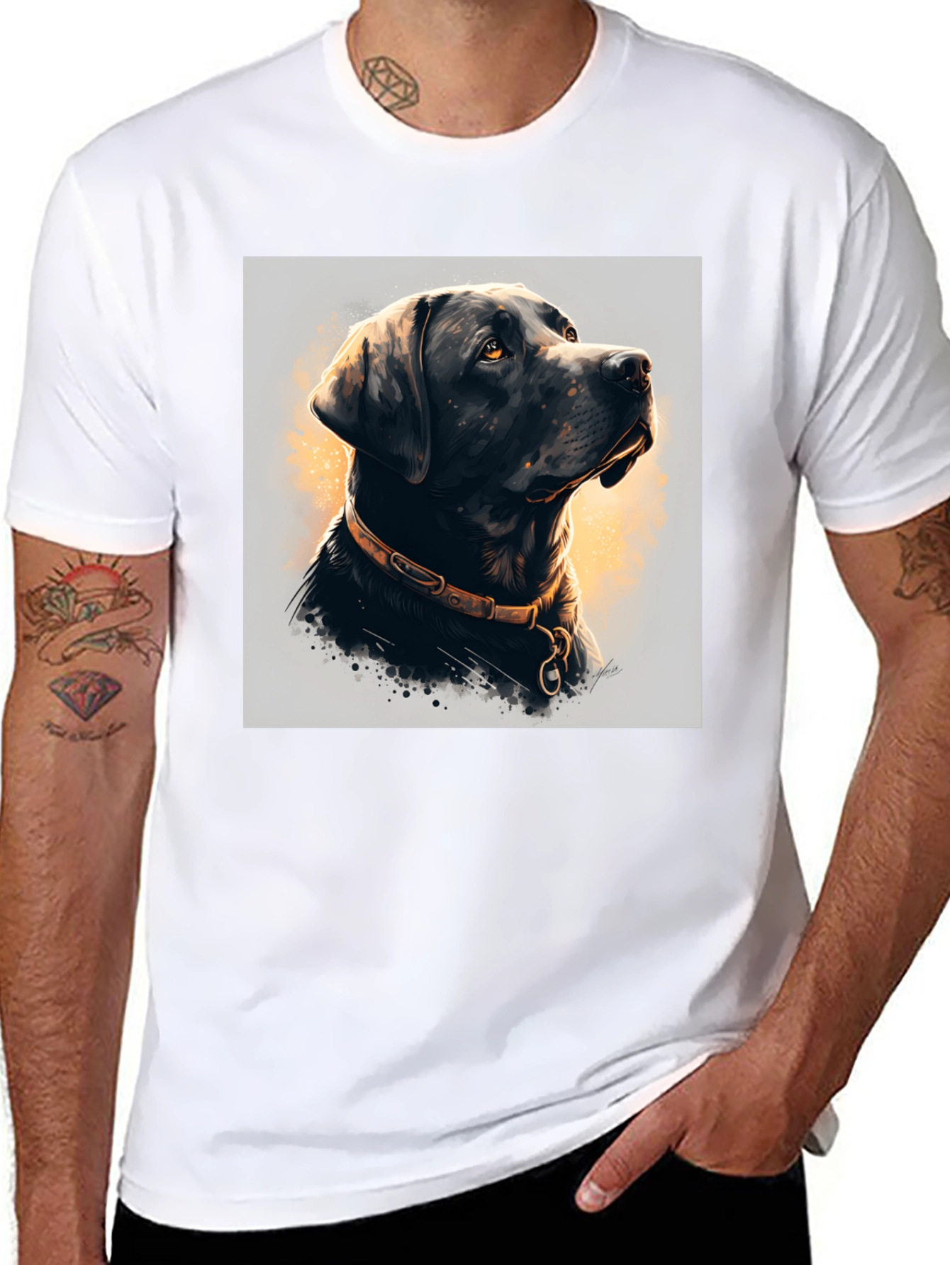 Black Lab Portrait T-Shirt
