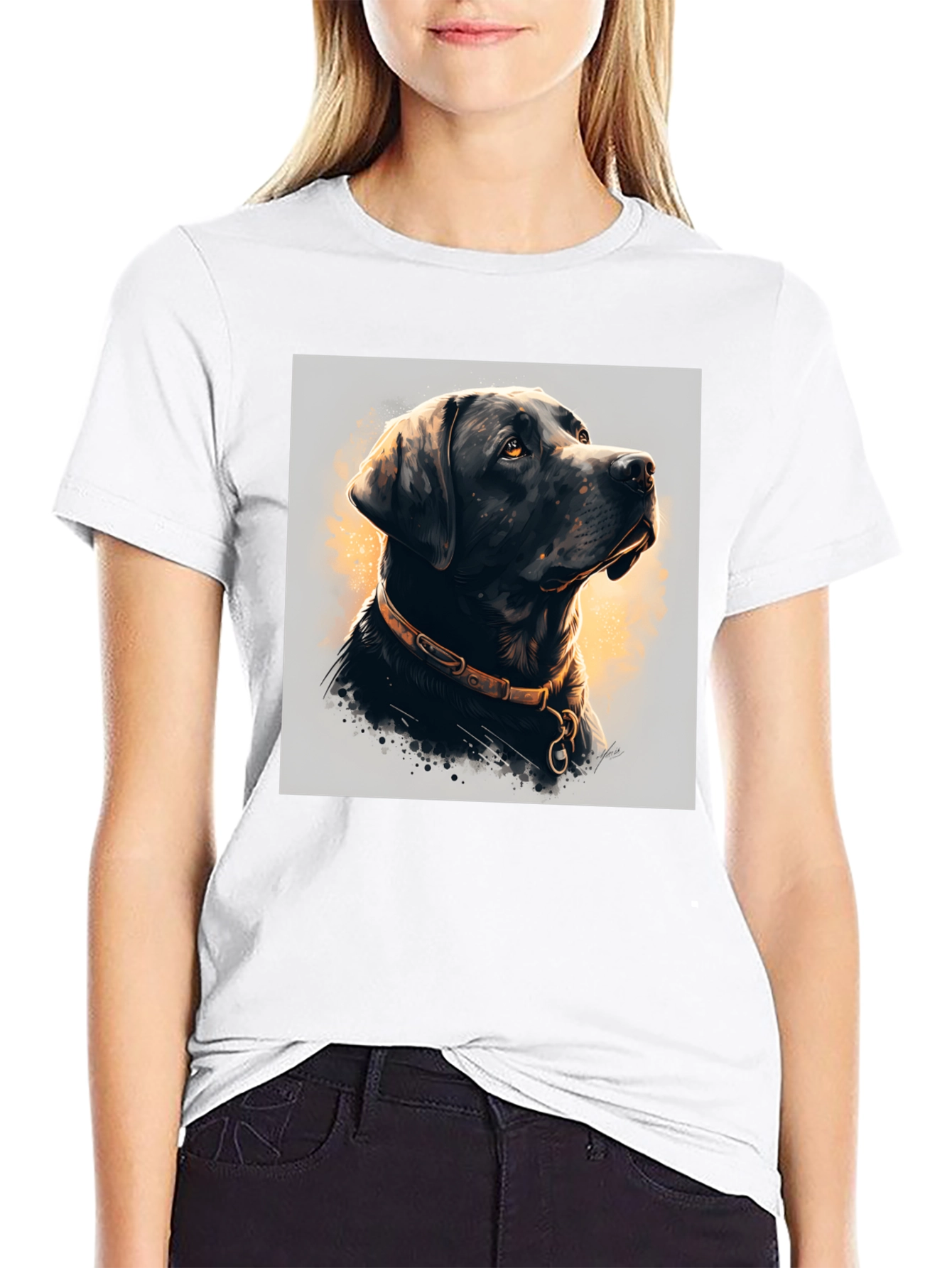 Black Lab Portrait T-Shirt