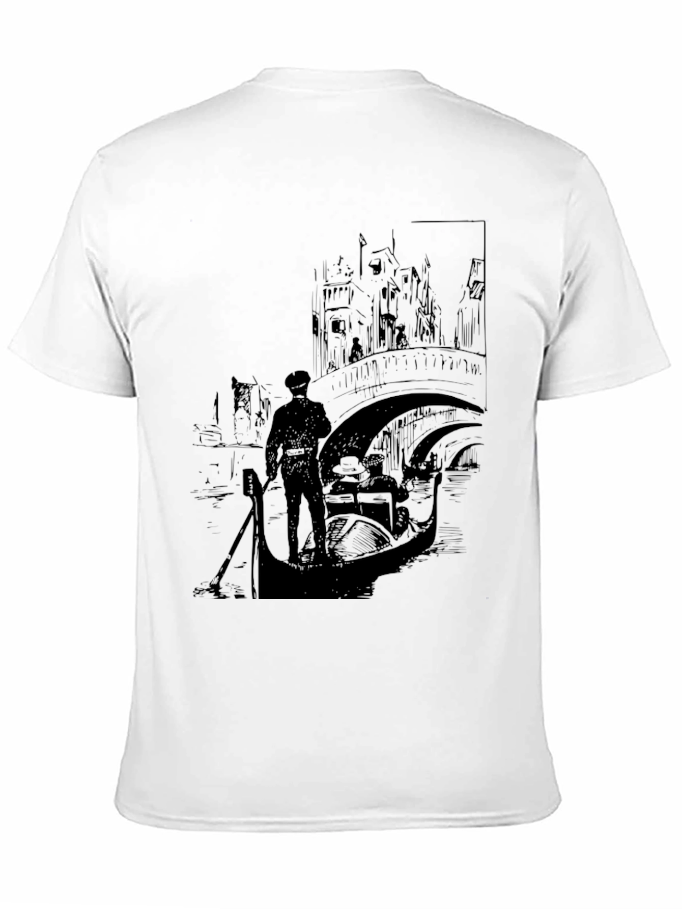 Venice Gondola Graphic Tee - Black T-Shirt