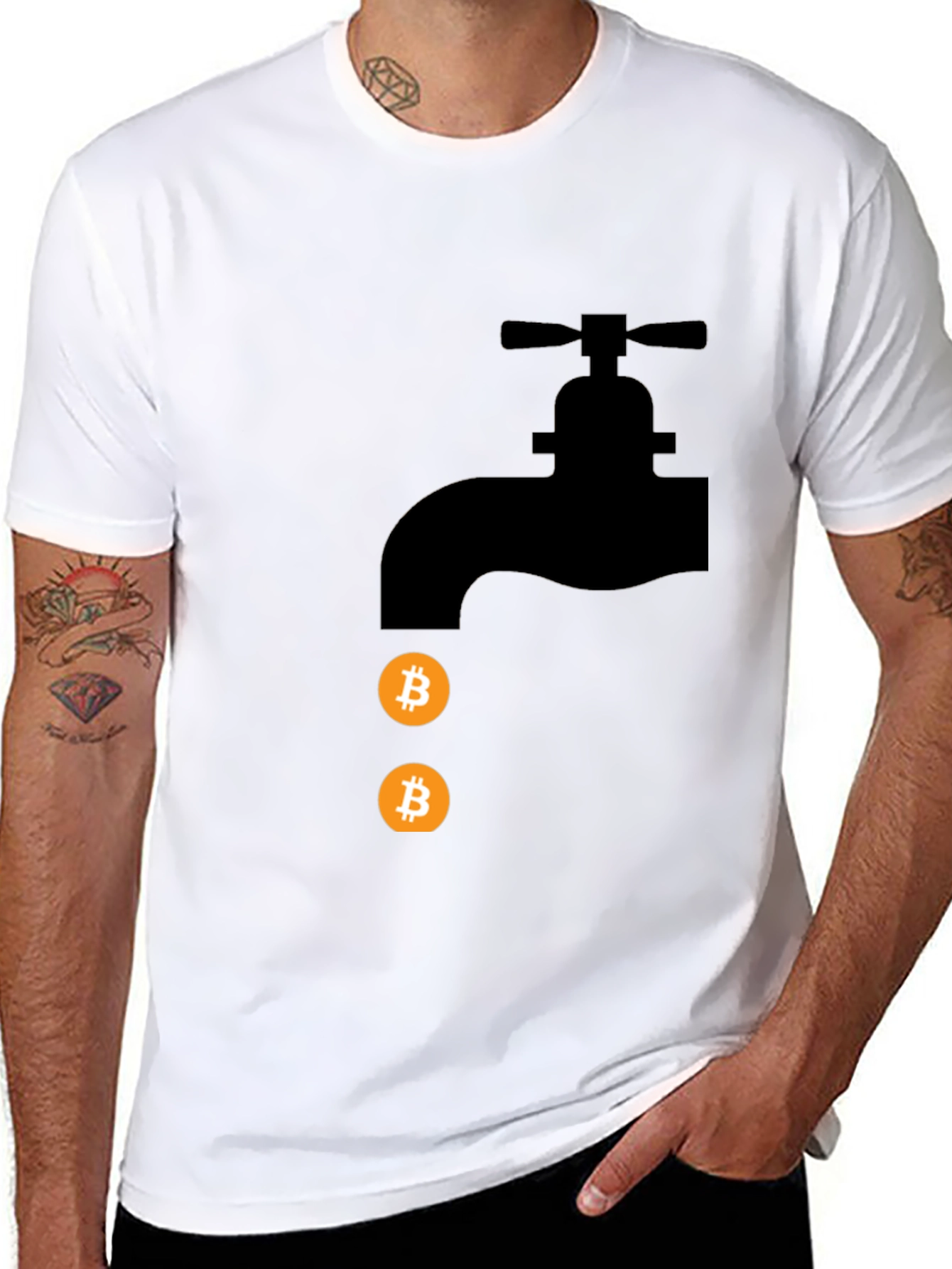 Bitcoin Faucet Black T-Shirt