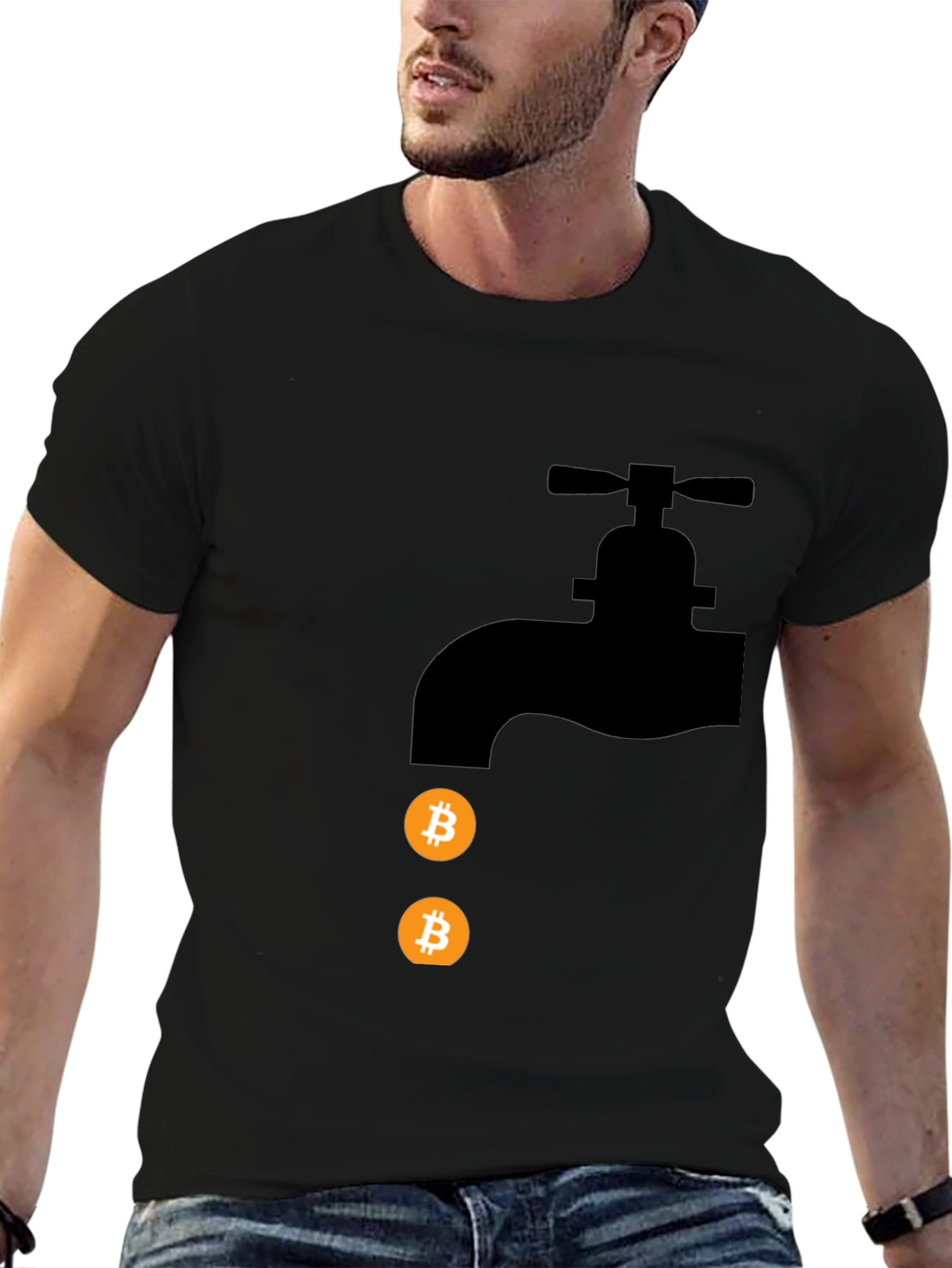 Bitcoin Faucet Black T-Shirt