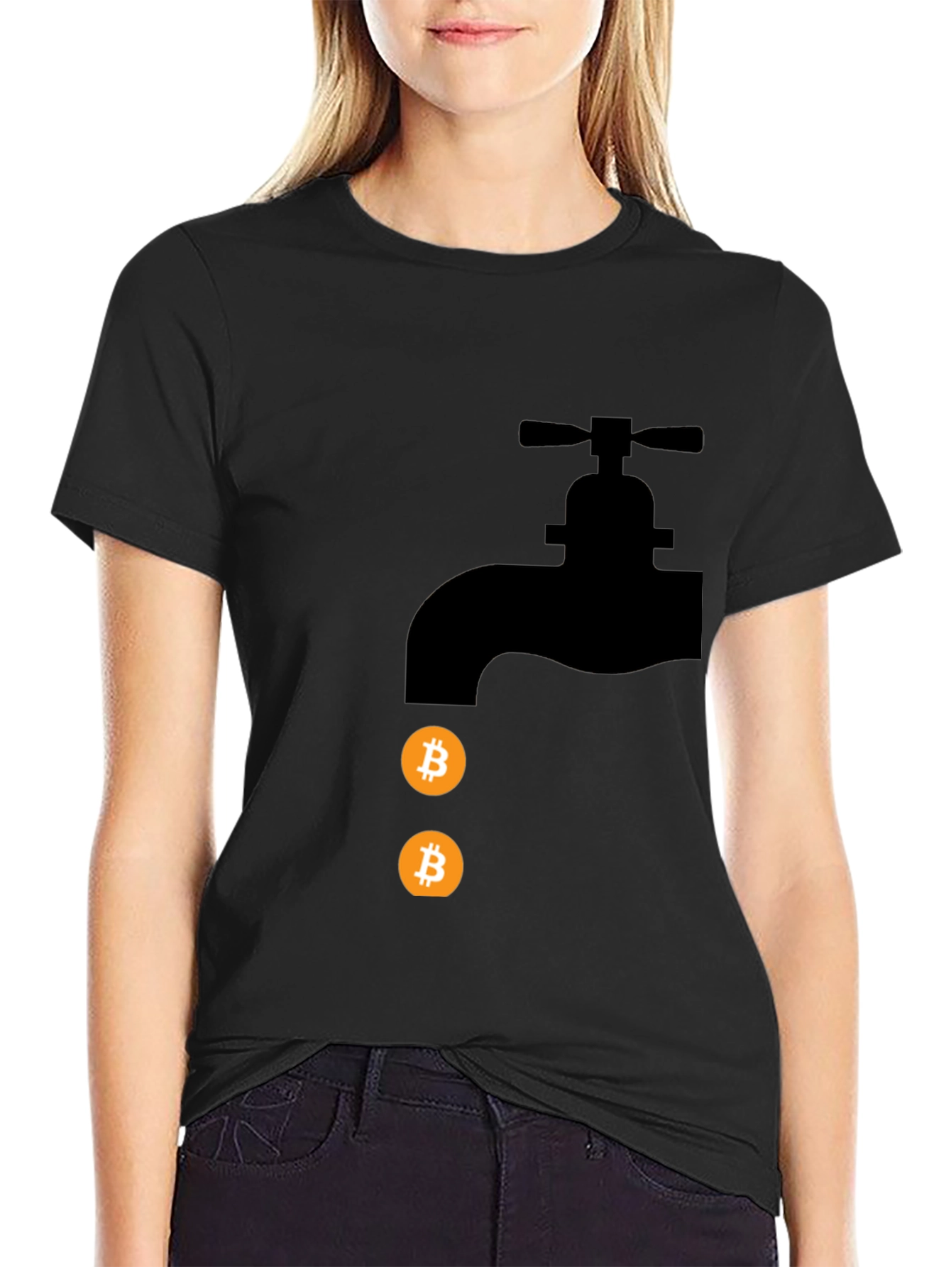 Bitcoin Faucet Black T-Shirt