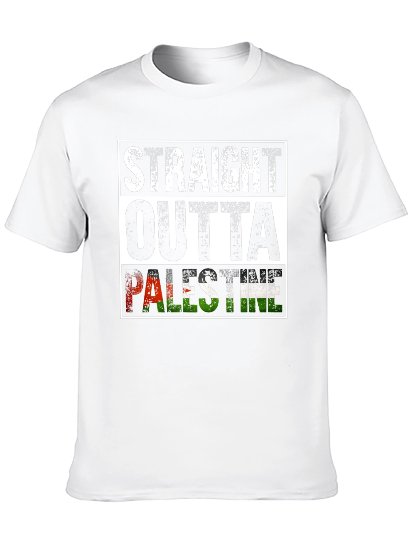 Straight Outta Palestine Black T-Shirt